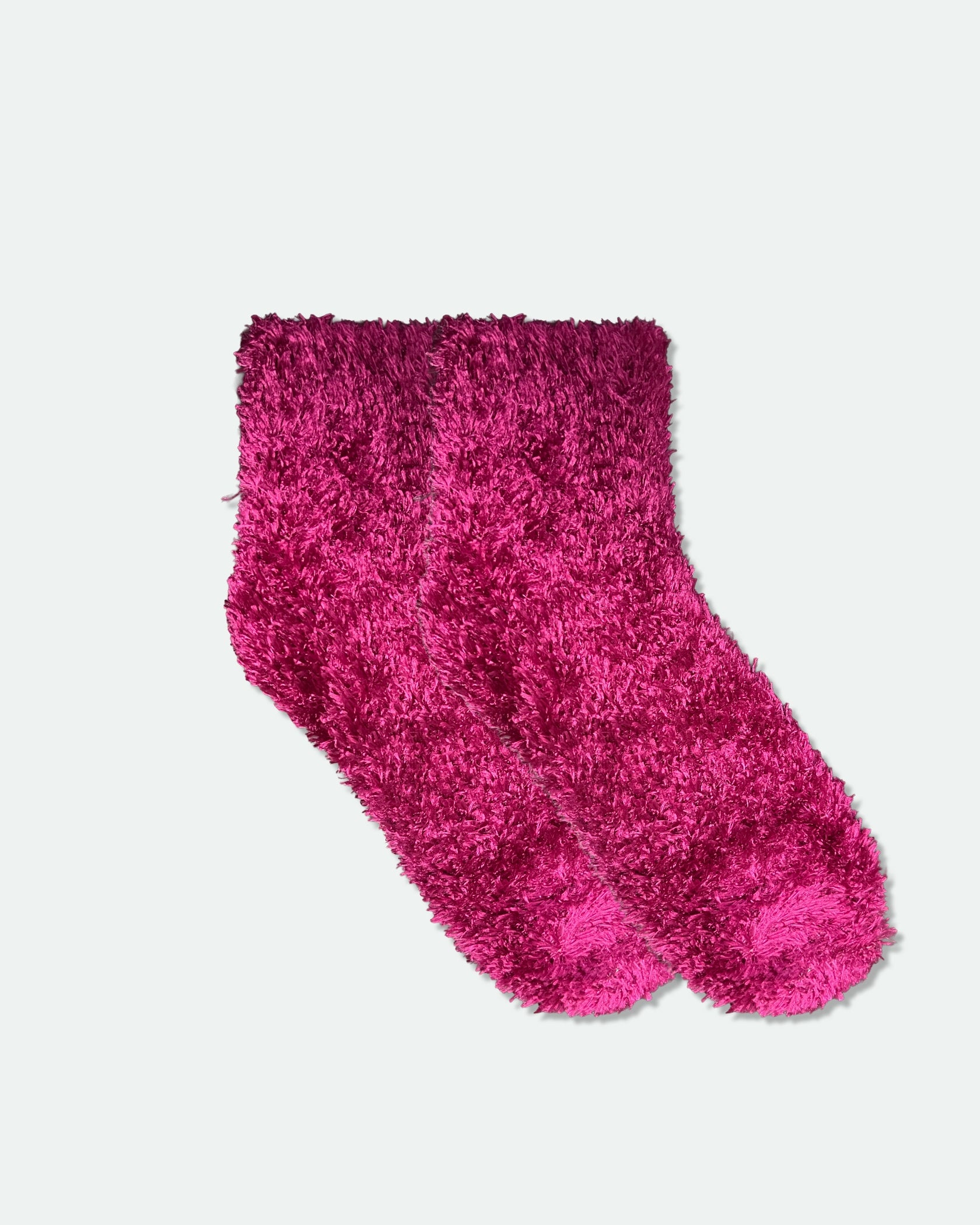 Women's Fluffy Crew Bed Socks Pink - Label