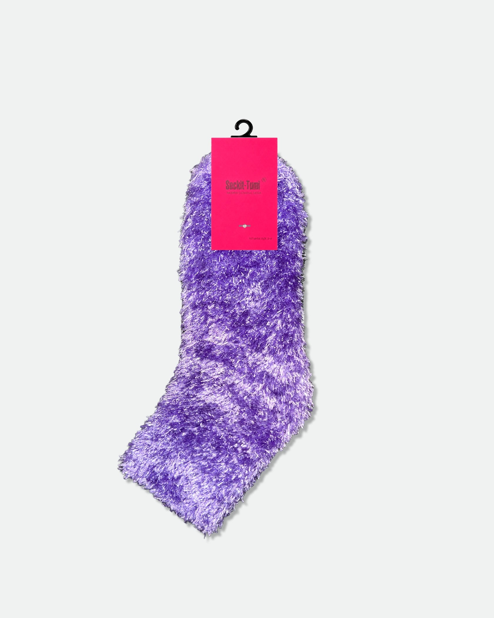 Women's Fluffy Crew Bed Socks Purple