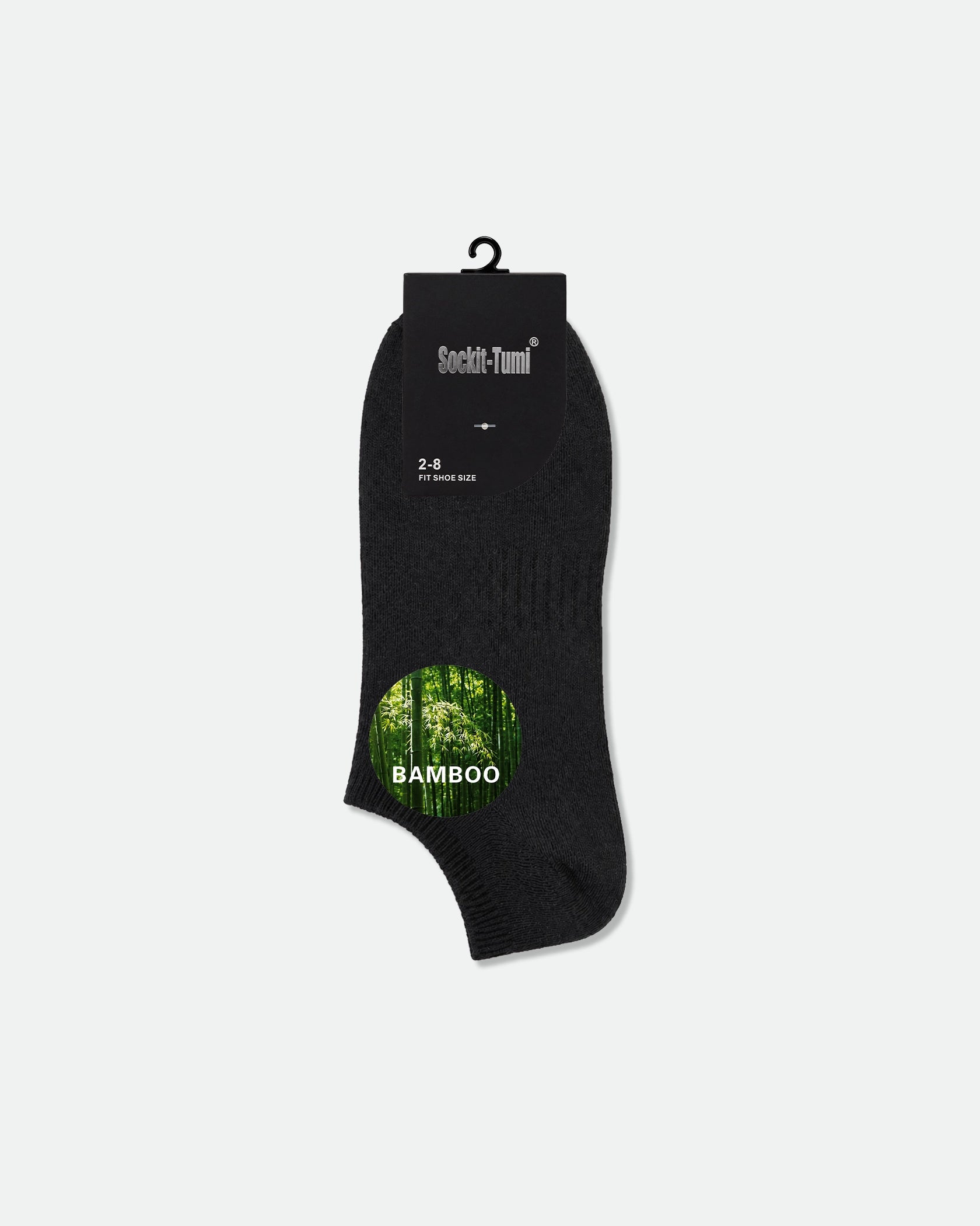 Women's Super Low-Cut Bamboo Ankle Sport Socks Black
