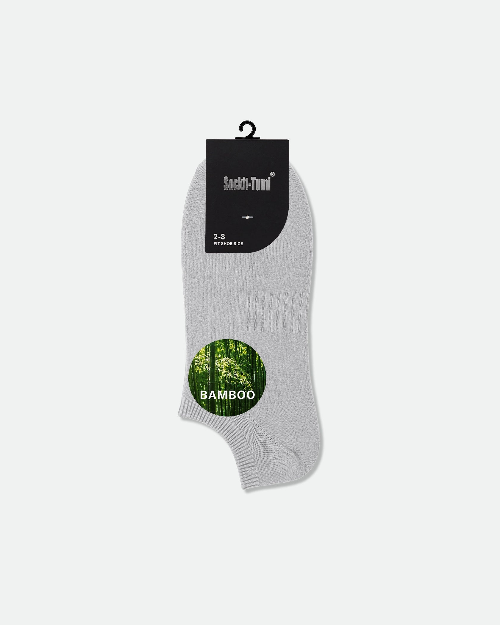 Women's Super Low-Cut Bamboo Ankle Sport Socks Grey