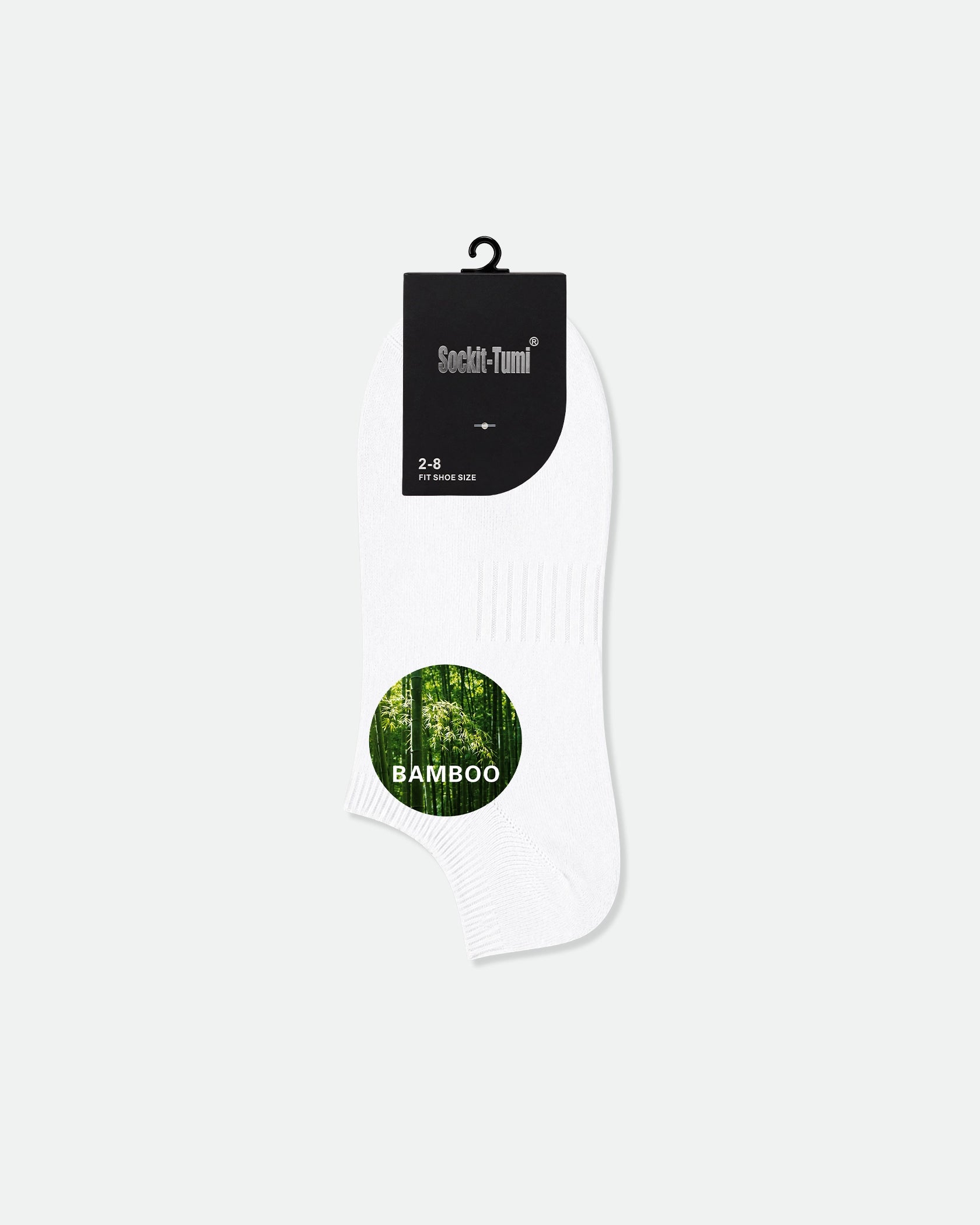 Women's Super Low-Cut Bamboo Ankle Sport Socks White