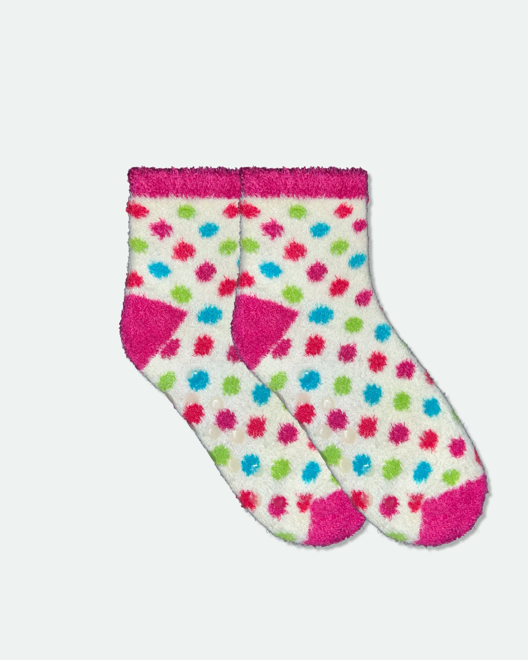 Women's Non-Slip Fluffy Crew Bed Socks Assorted Dozen Pack - Label