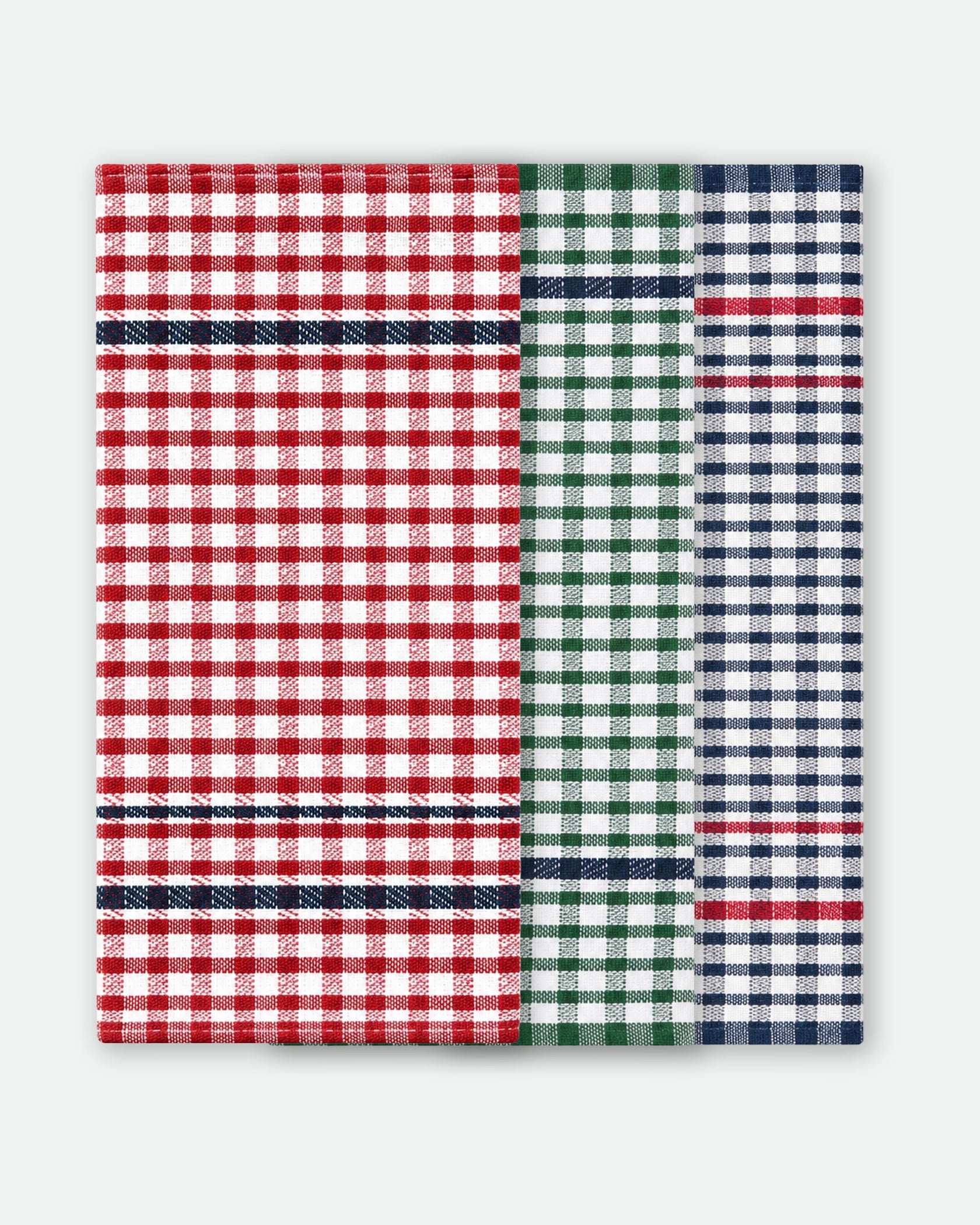 100% Cotton Tea Towel Red Green Blue Mix
