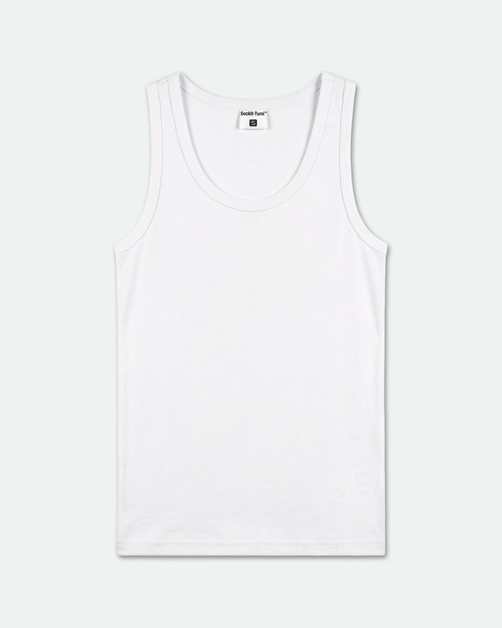 Sockit-Tumi 100% Cotton Plain Singlets White