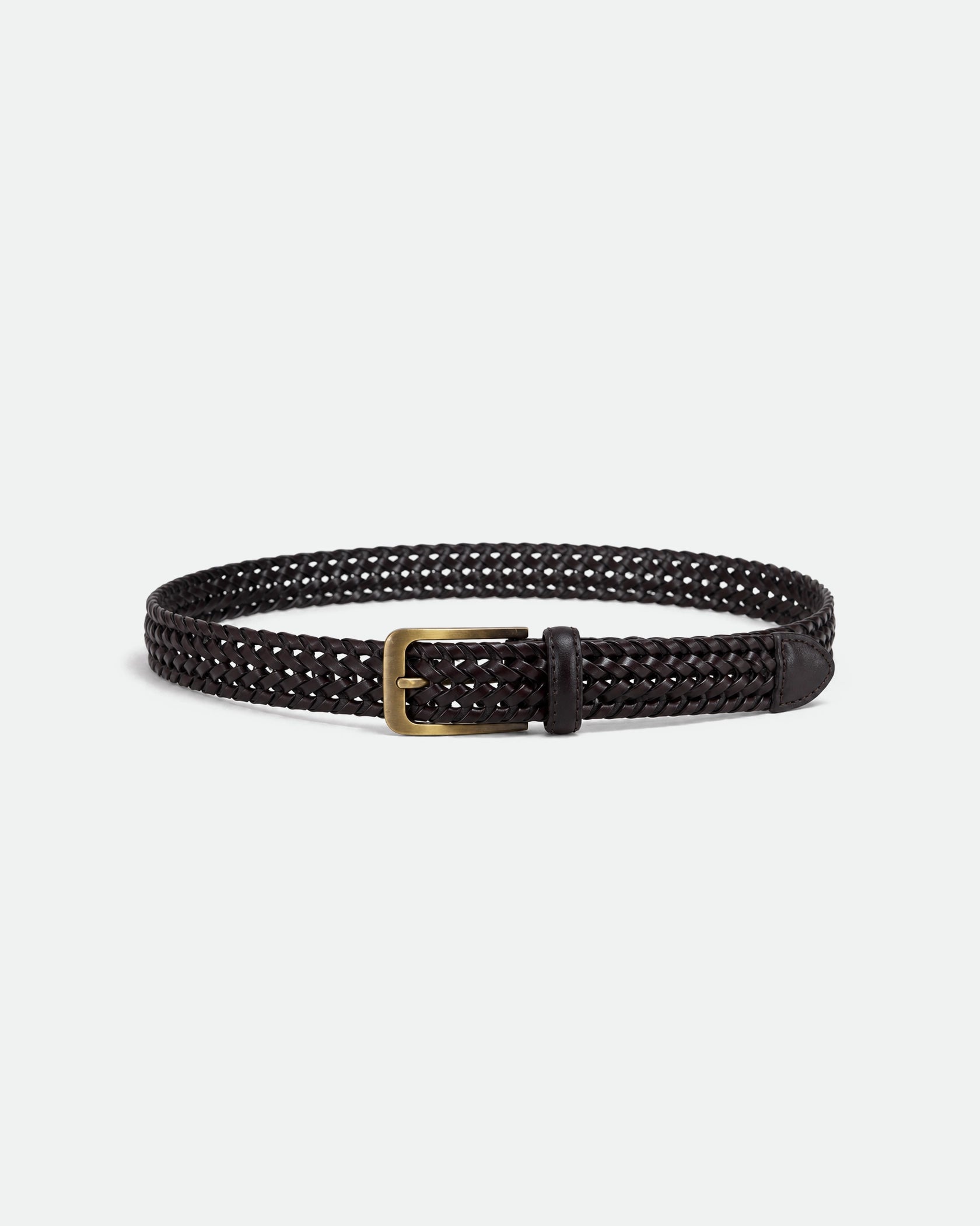 Genuine Leather Belt with Polished Pin Buckle 33mm