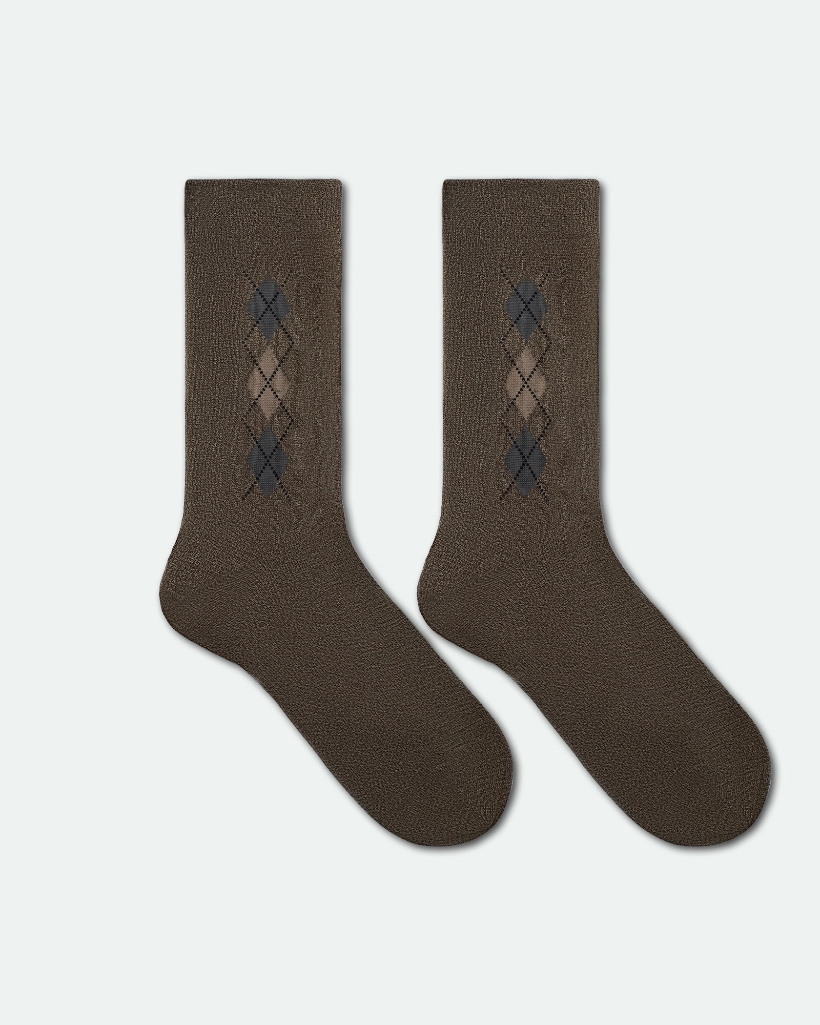 Men's Patterned Business Dress Socks Mix Argyle and Diamond