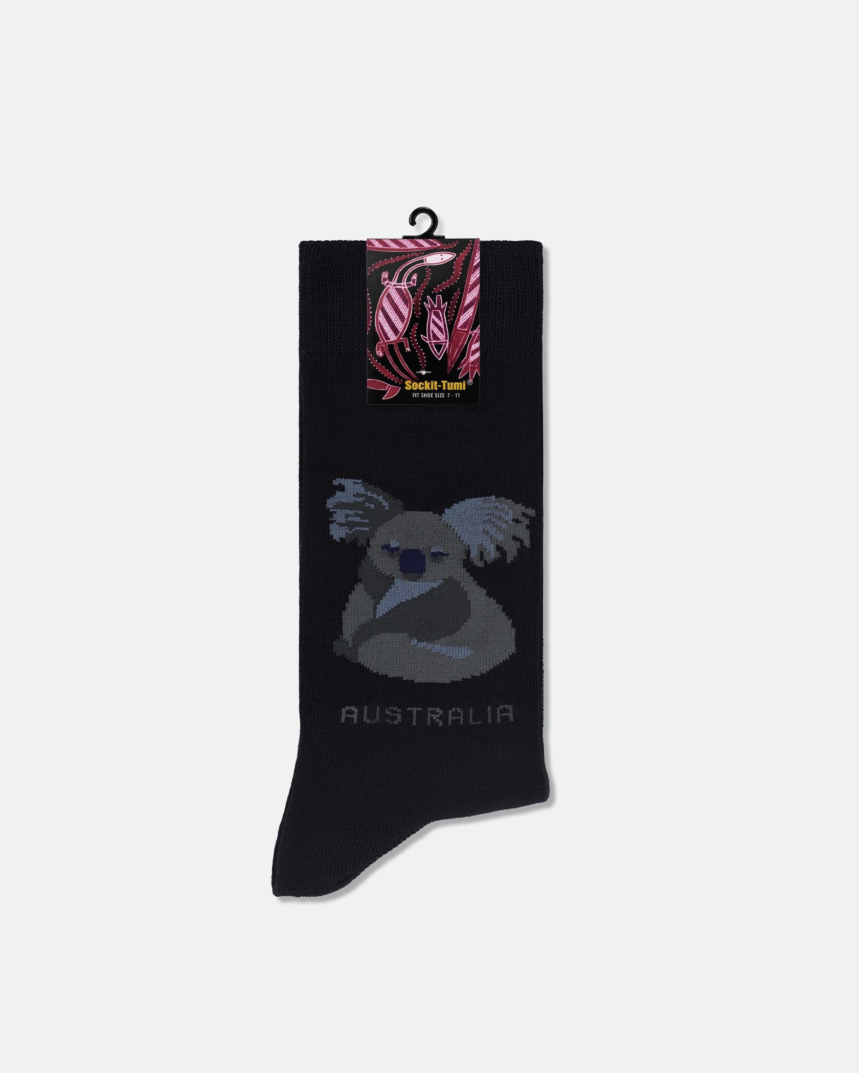 Men's Australian Souvenir Business Socks — Koala & Kangaroo Assorted Pack