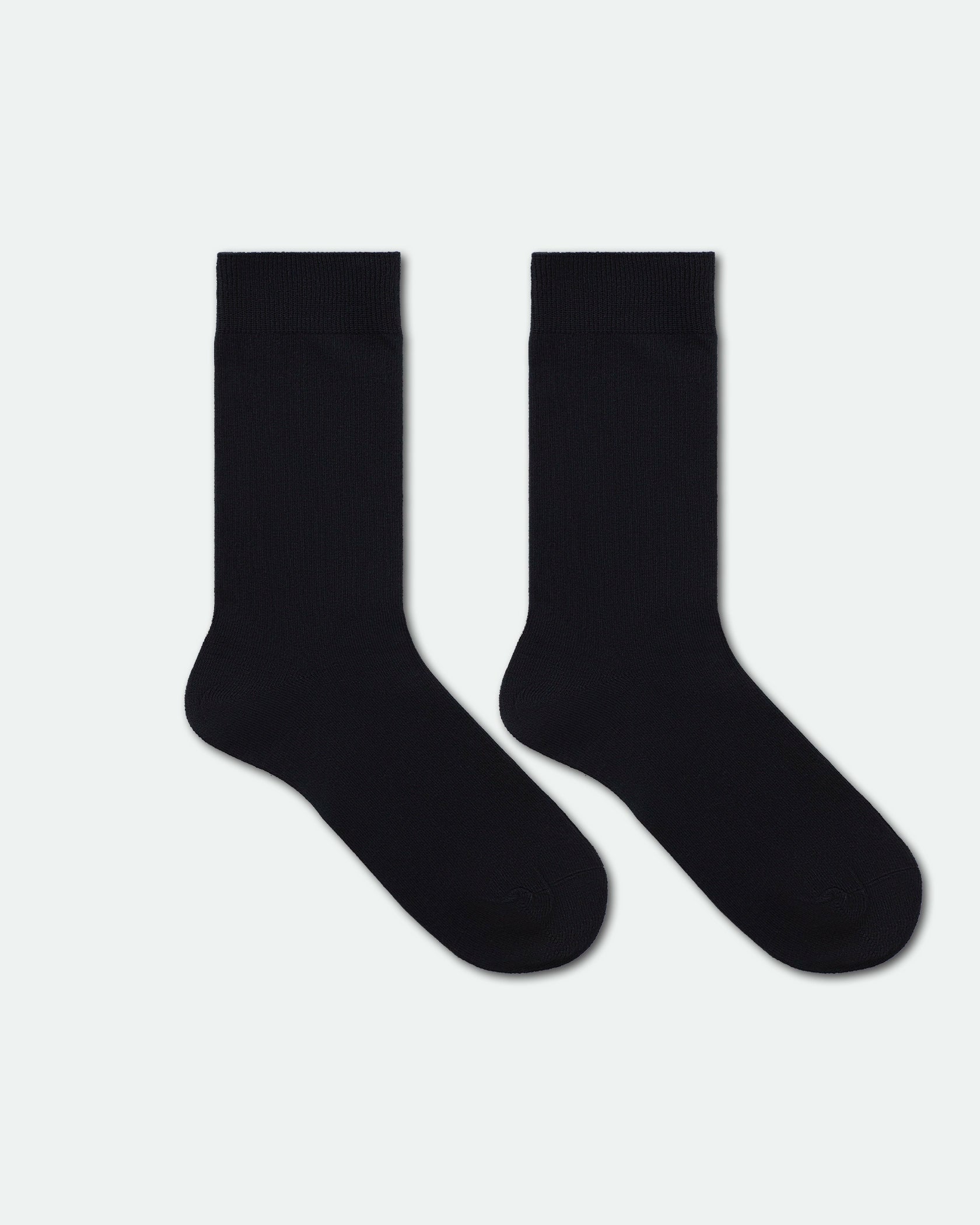 Women's Plain Premium Cotton Business Dress Socks Black