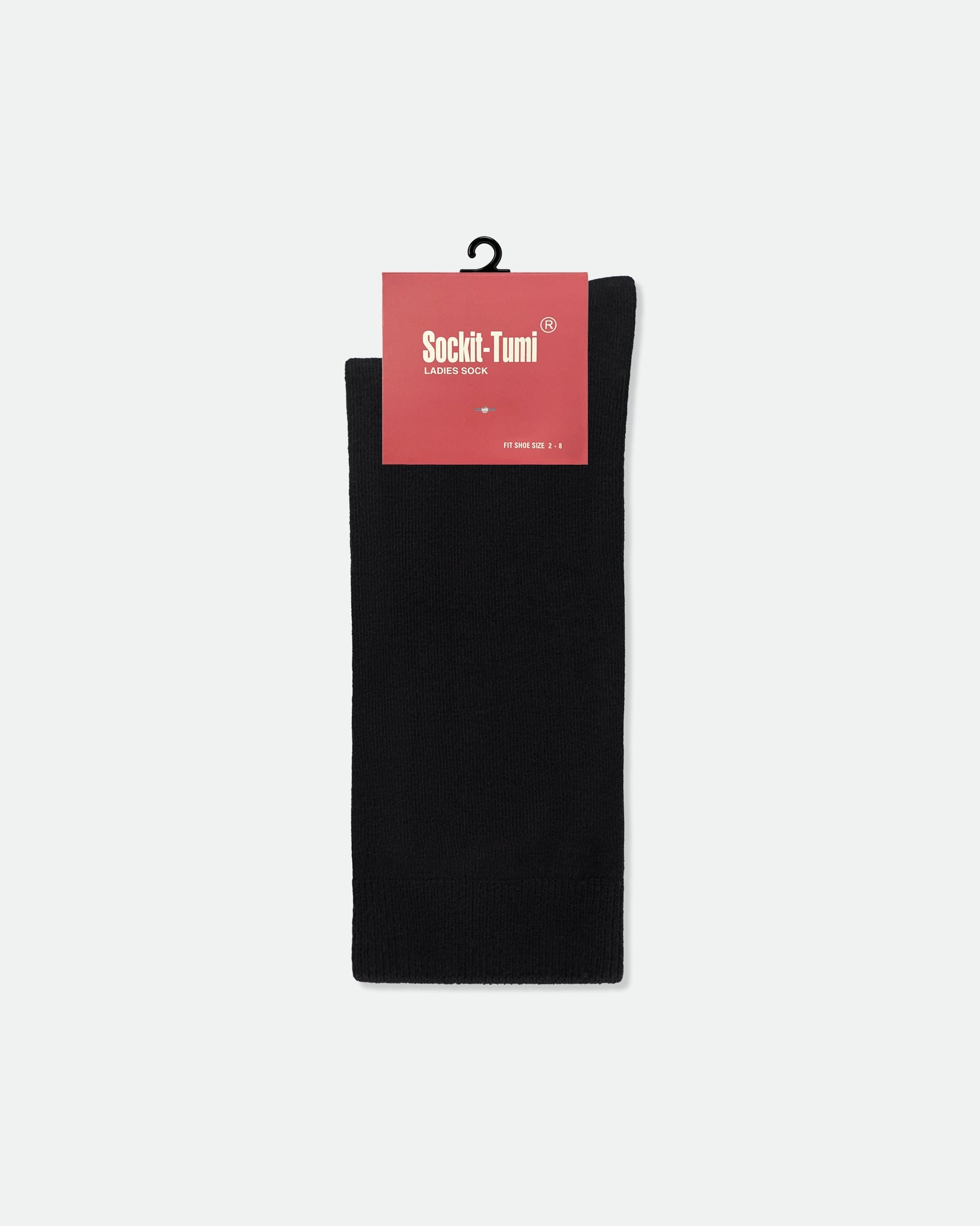 Women's Plain Premium Cotton Business Dress Socks Black