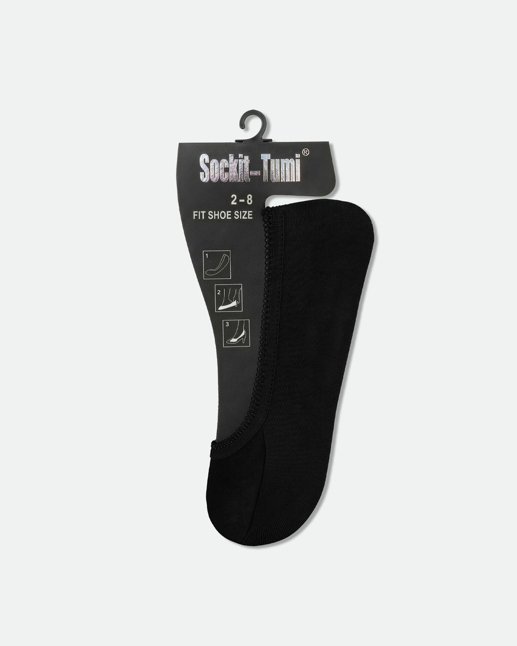 Women's Fashion Footlets No Show Cotton Black