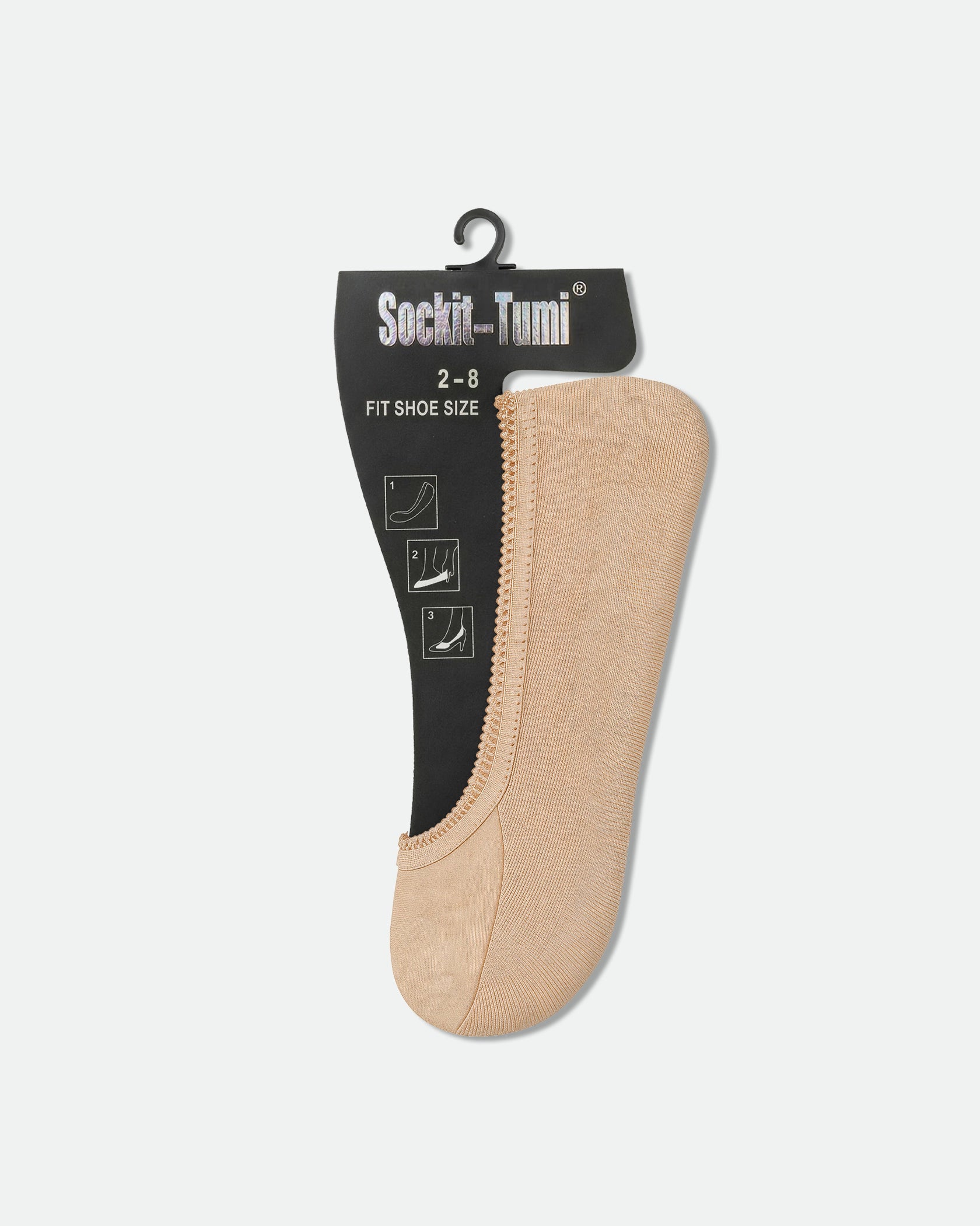 Women's Fashion Footlets No Show Cotton Tan