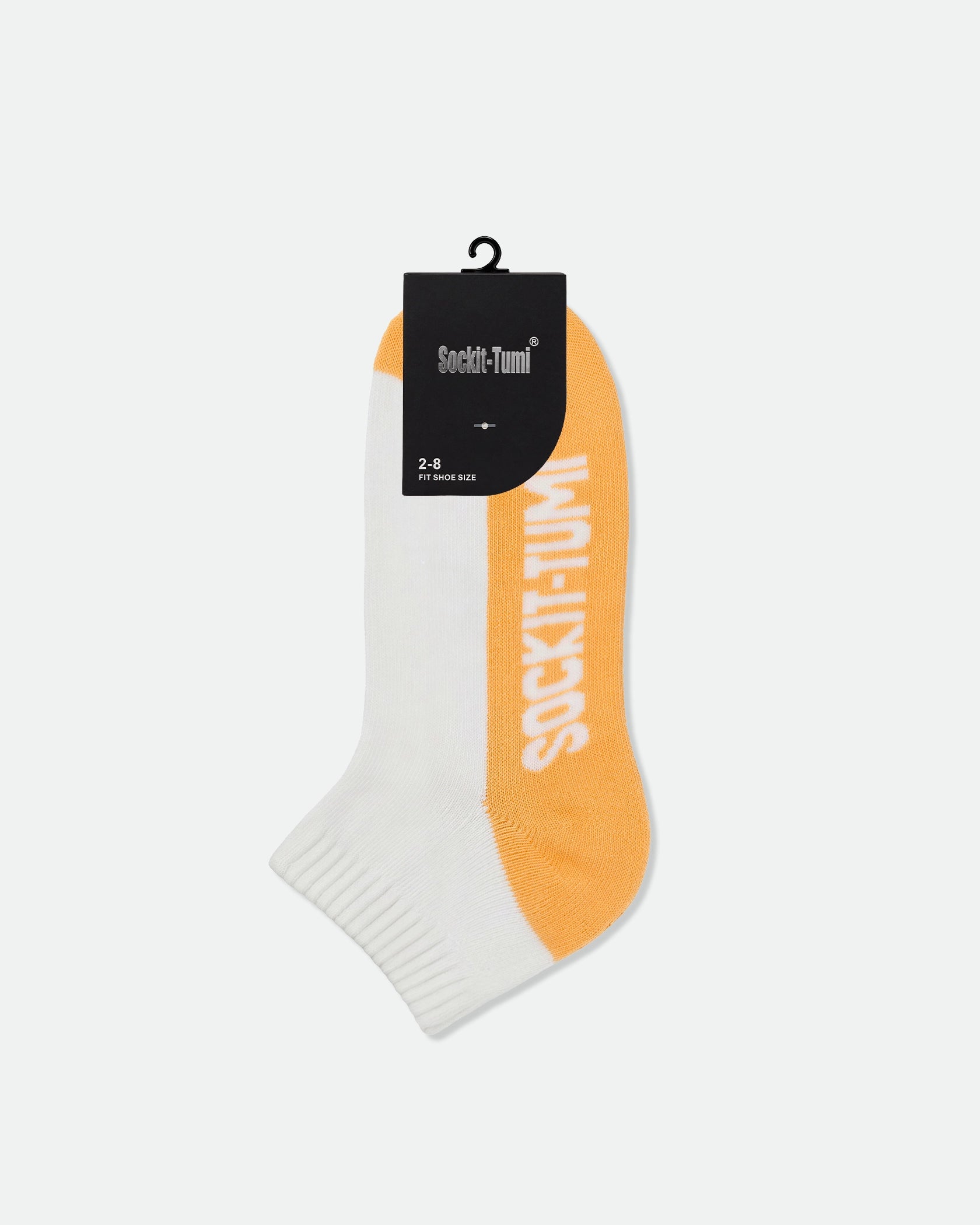 Sockit-Tumi Women's Cotton Half Cushion Two Tone Ankle Sports Socks Orange