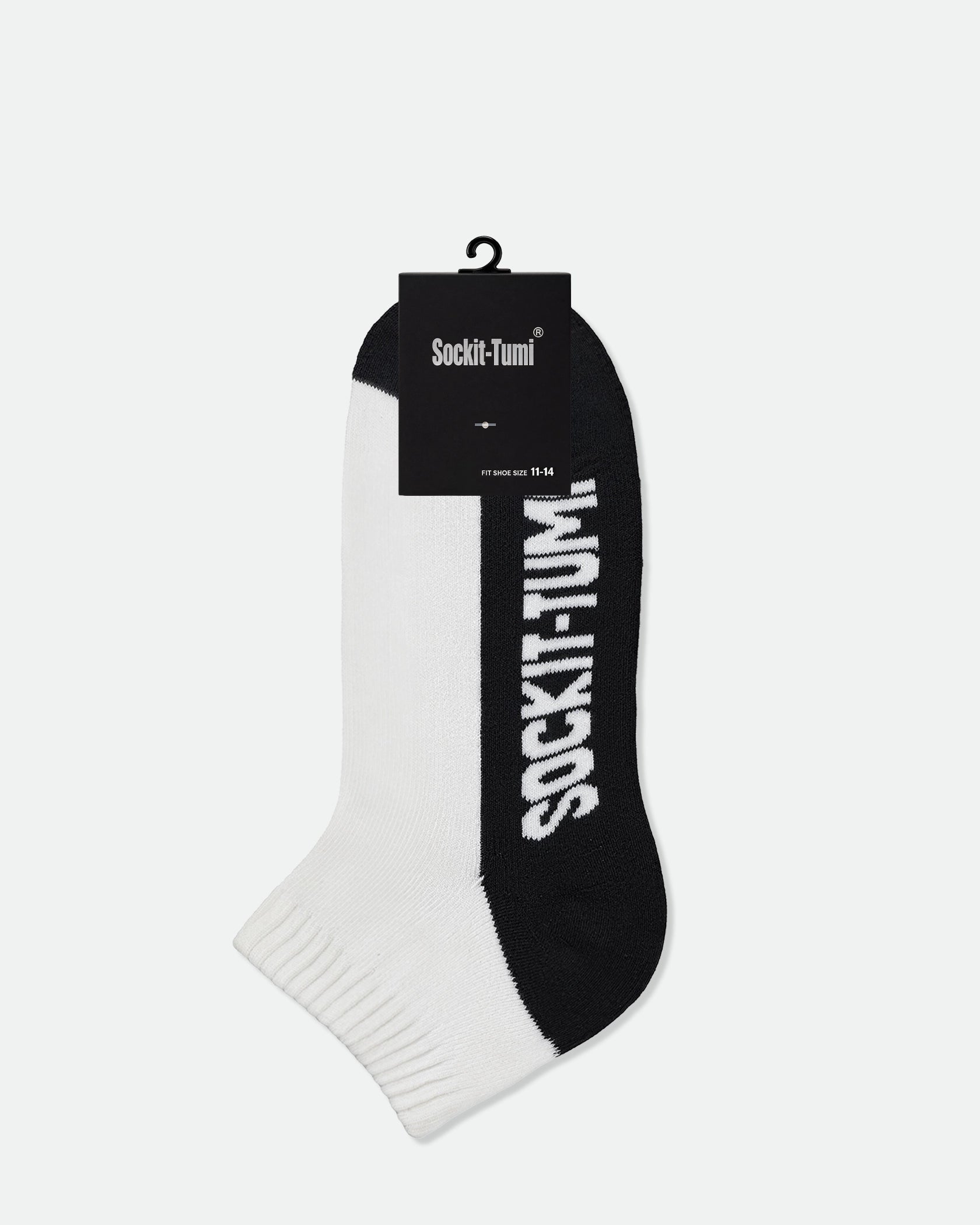 Men's King Size Cotton Half Cushion Two Tone Ankle Sport Socks Mix
