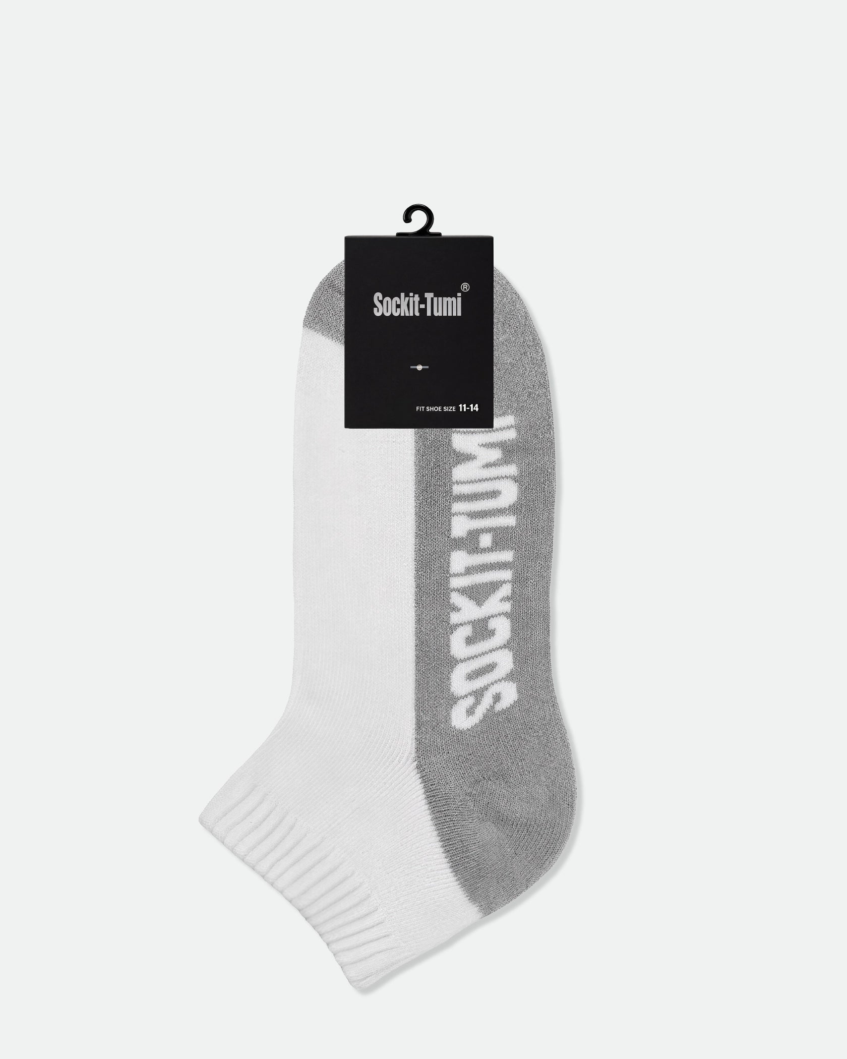 Men's King Size Cotton Half Cushion Two Tone Ankle Sport Socks Mix