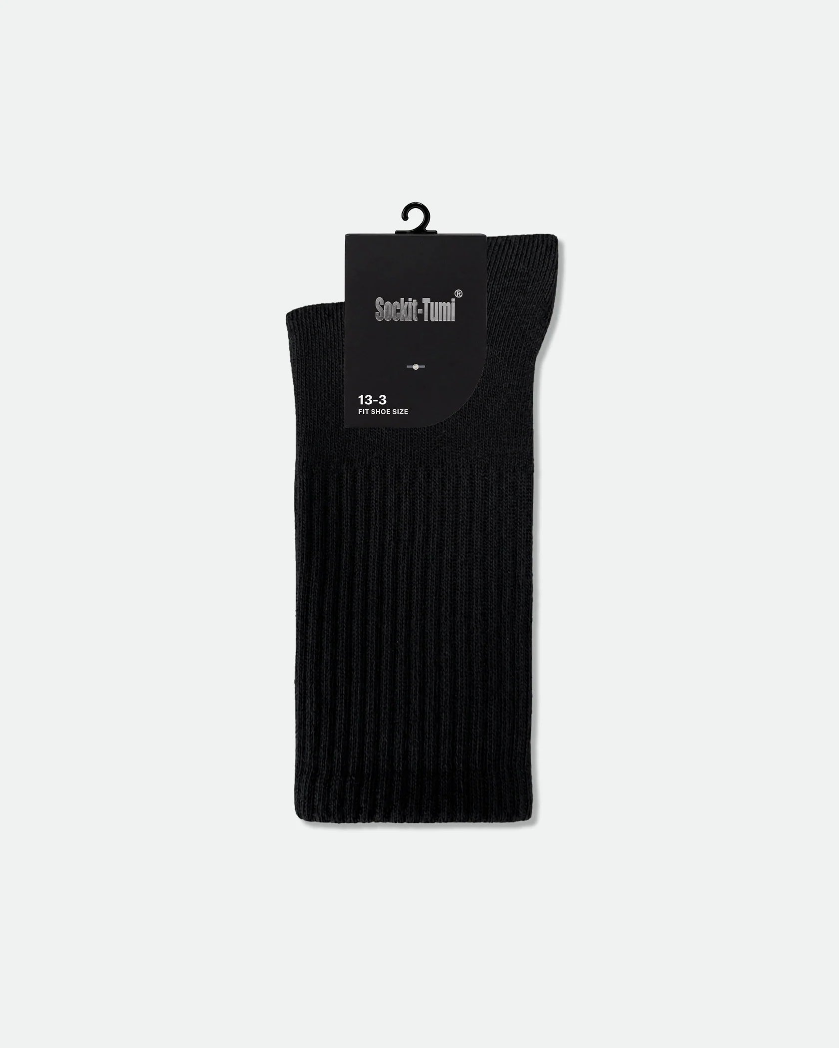 Kids Crew Cotton Sports Socks Black Size 13-3