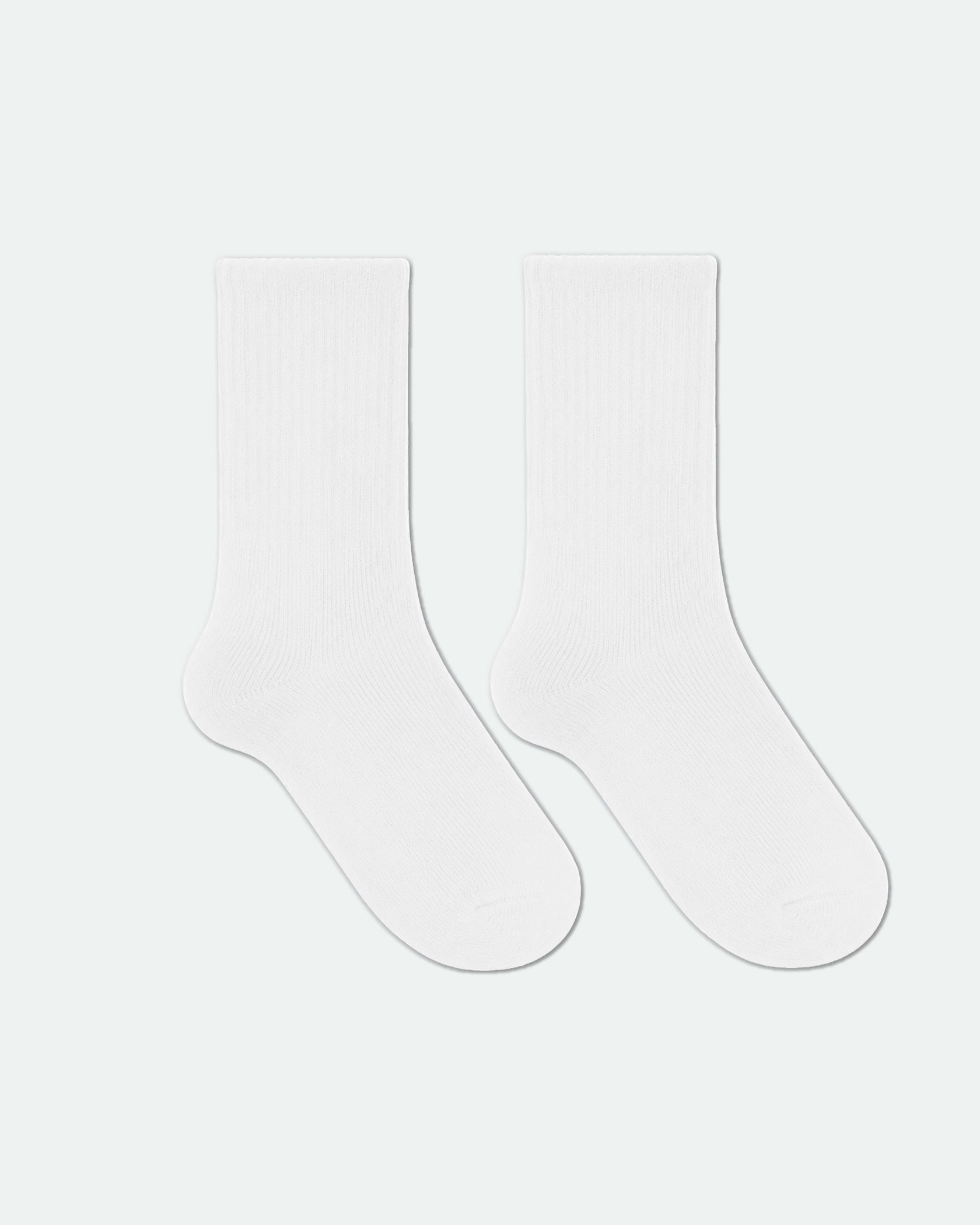 Kids Crew Cotton Sports Socks White