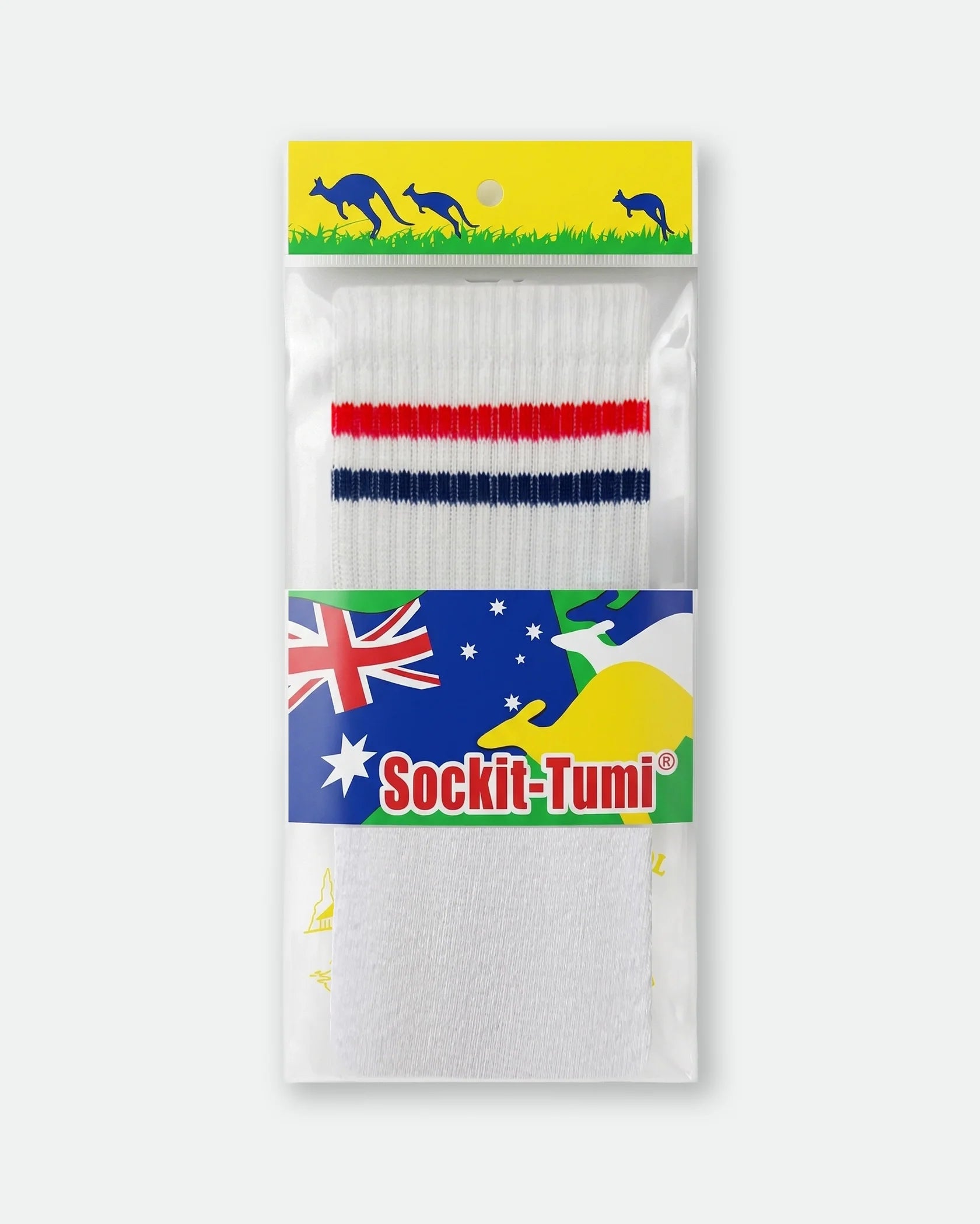 Sockit-Tumi Custom Cushioned School Socks Striped Red and Yellow