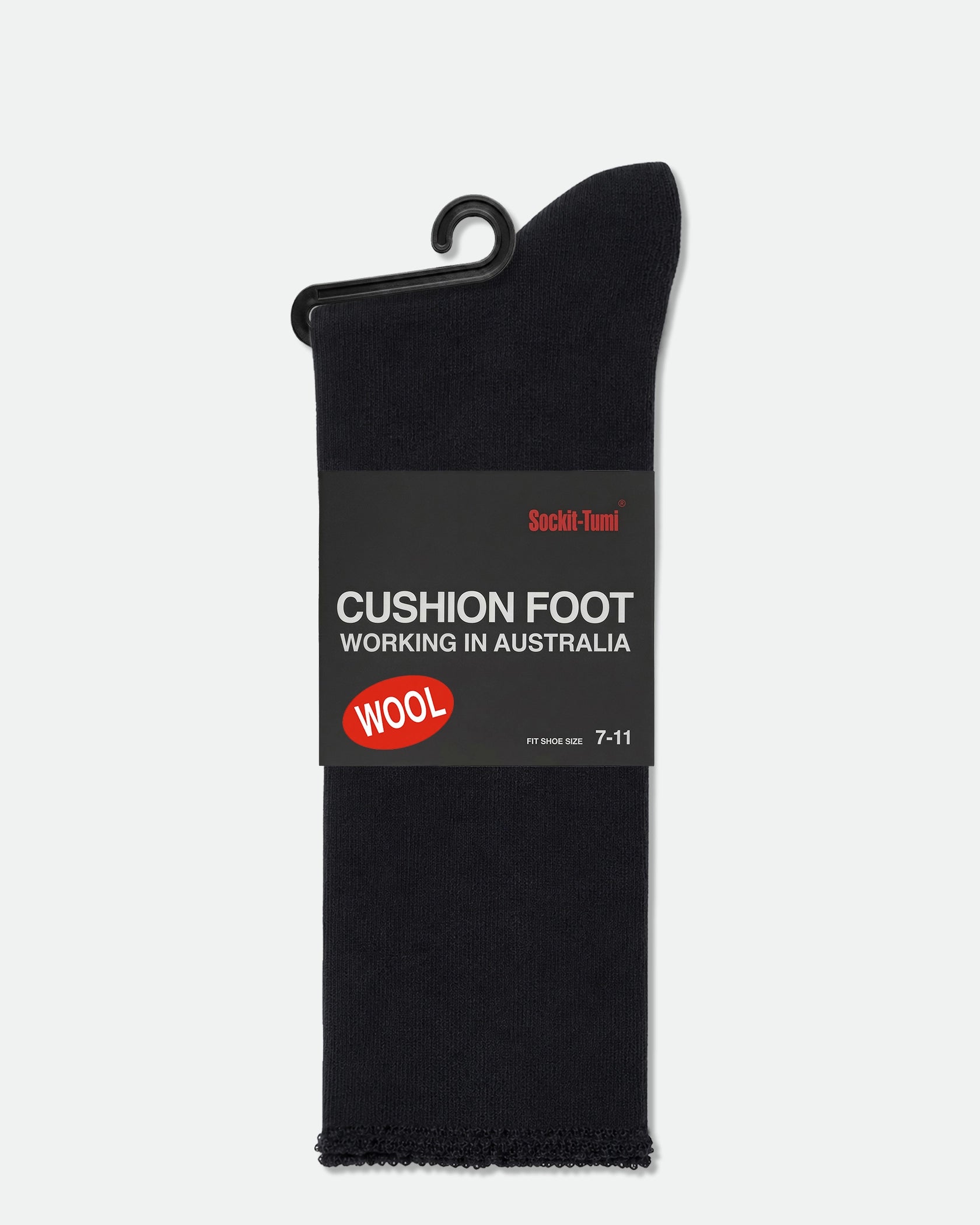 Men's Full Cushion Heavy Duty Wool Work Socks Pack of 3 Knee High Black