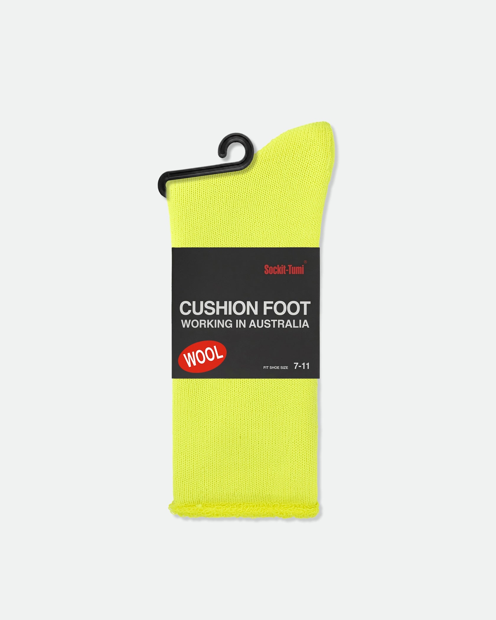 Men's High Visibility Fluro Wool Blend Work Socks Pack of 3 Yellow