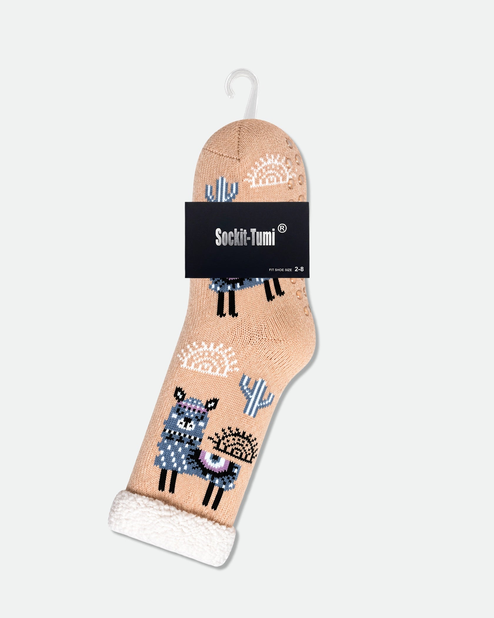 Women’s Sherpa-Lined Soft Non-Slip Thermal Winter Lounge Socks Alpaca — 6 Designs (2 Pairs Each)