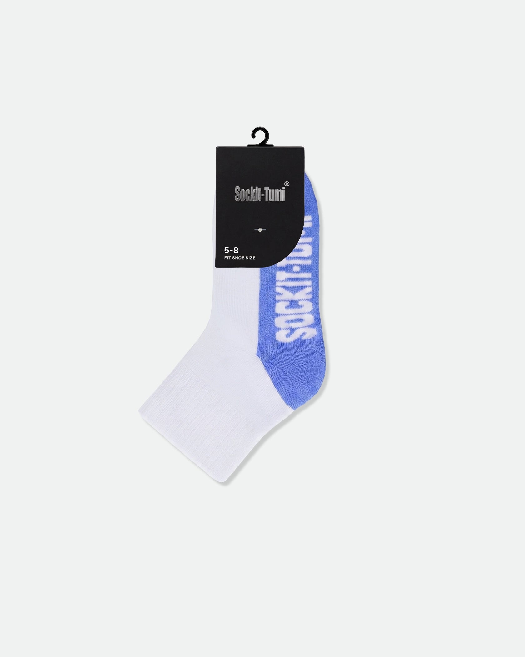 Kids Half Tone Cushioned Ankle Sports Socks Blue