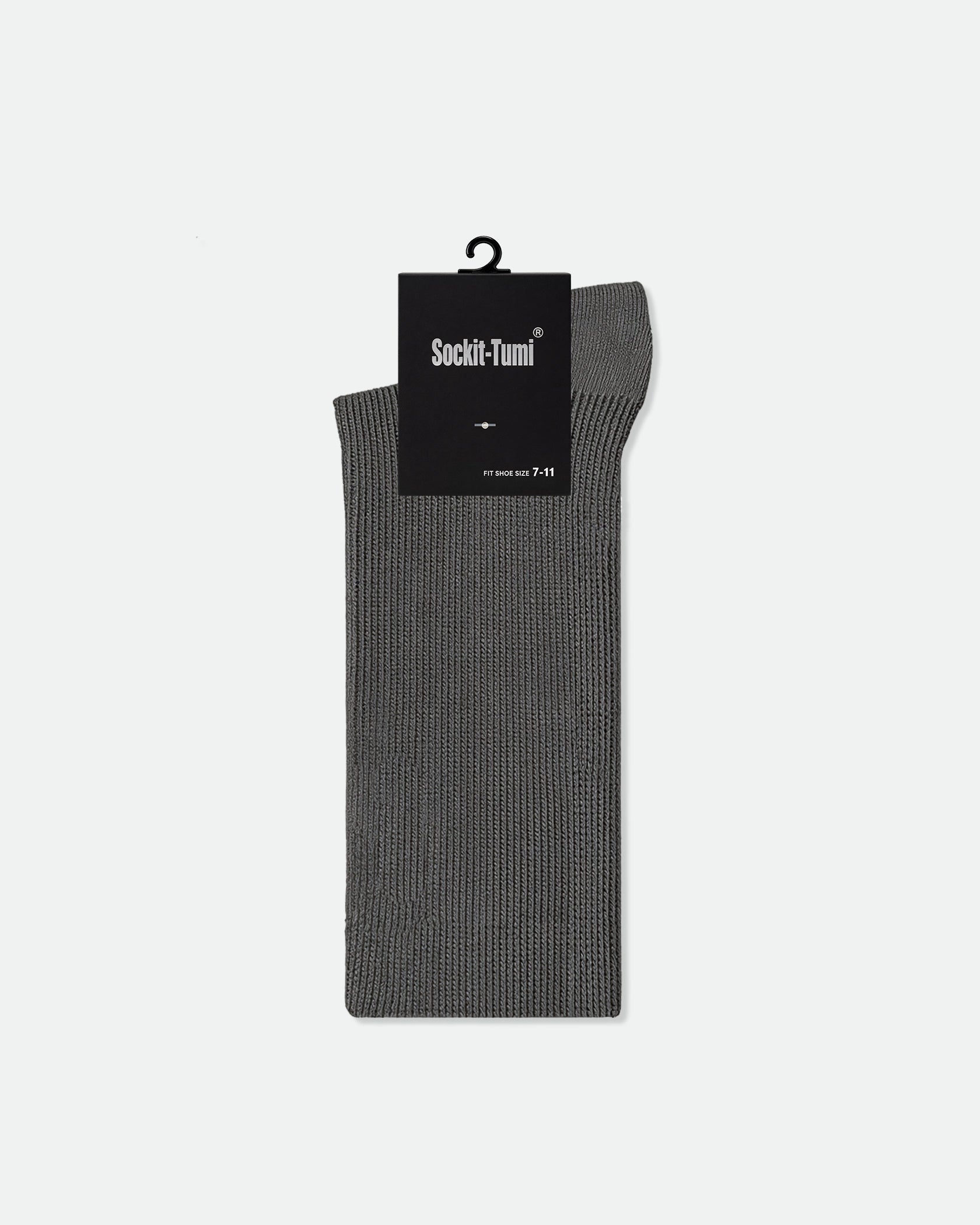 Men's Cotton Turnover Ribbed Socks Grey