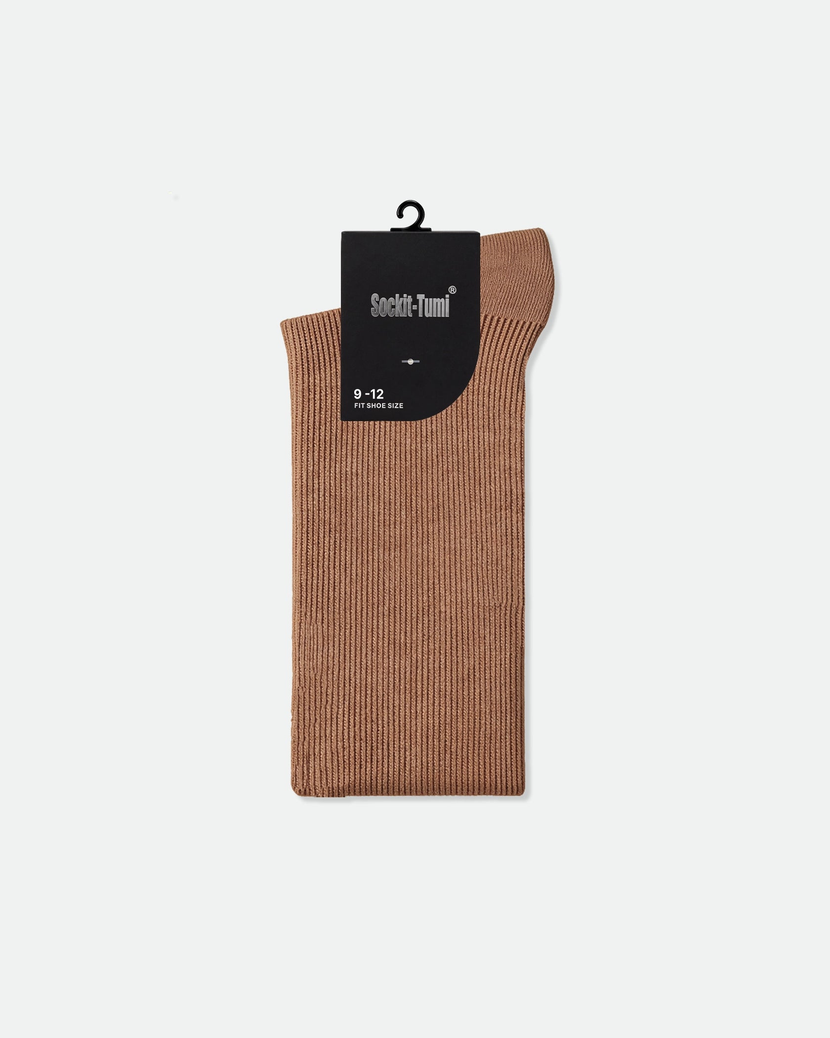 Kids Cotton Turnover School Socks Tan Fawn Brown