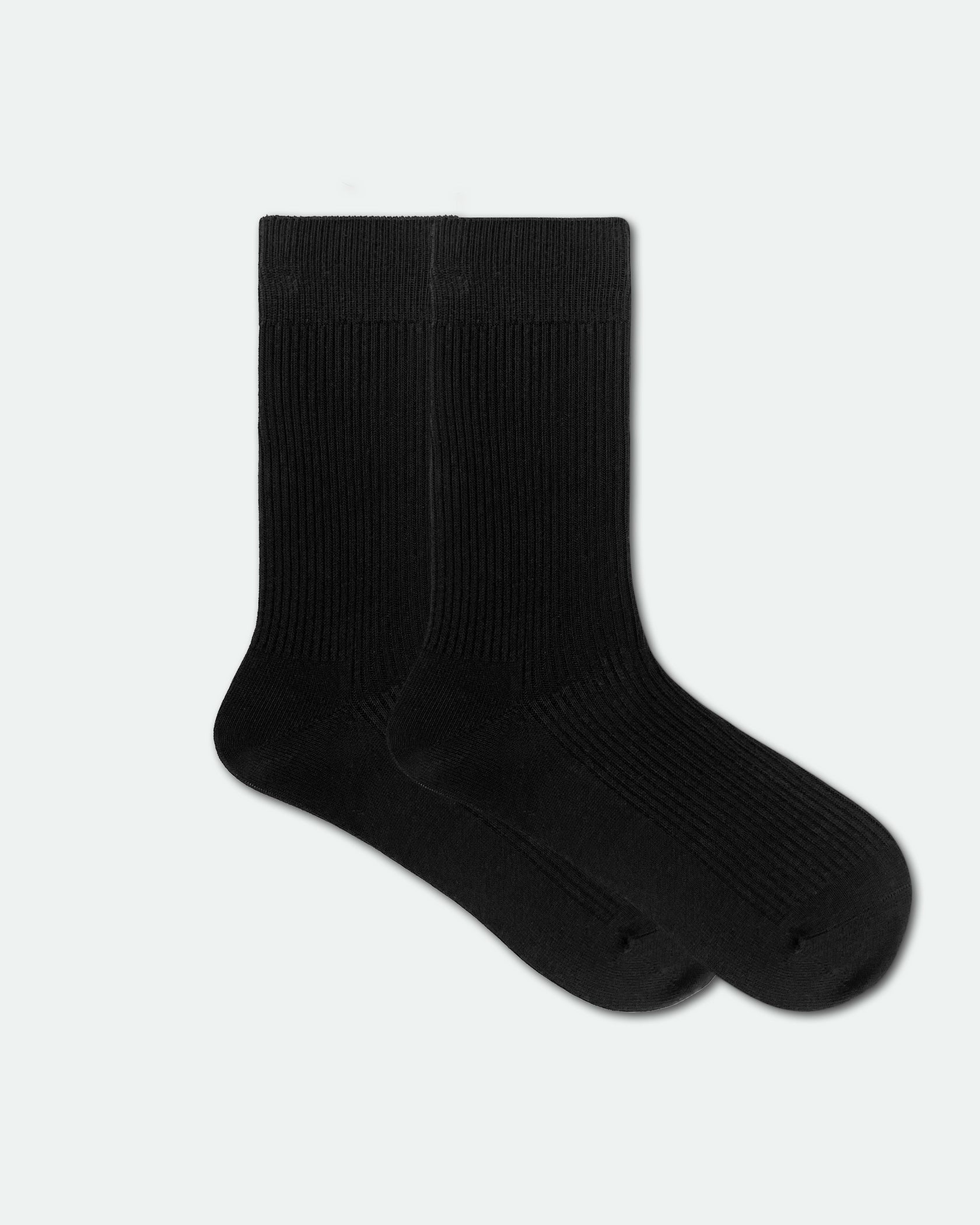 Kids Cotton Turnover School Socks Black