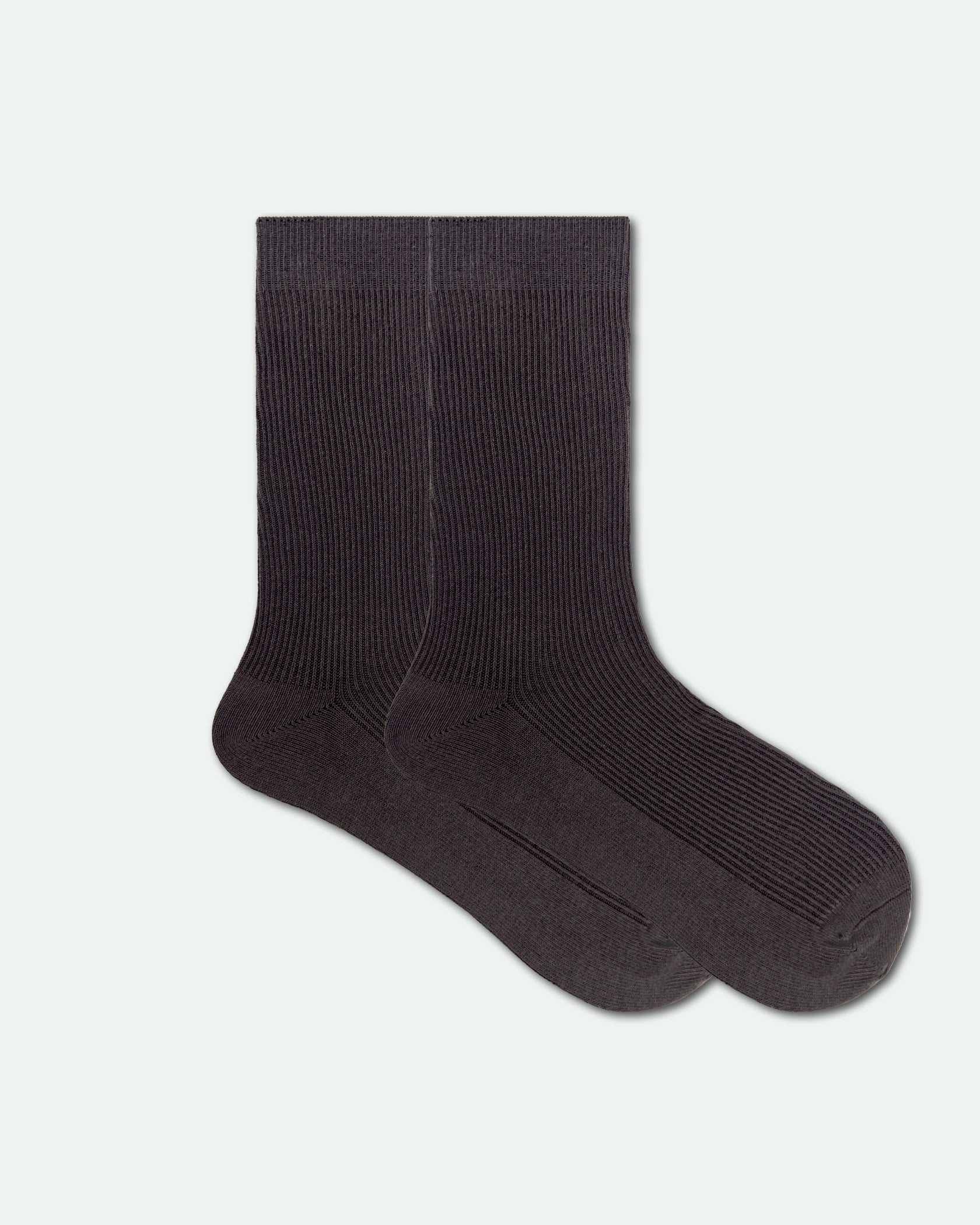 Kids Cotton Turnover School Socks Grey