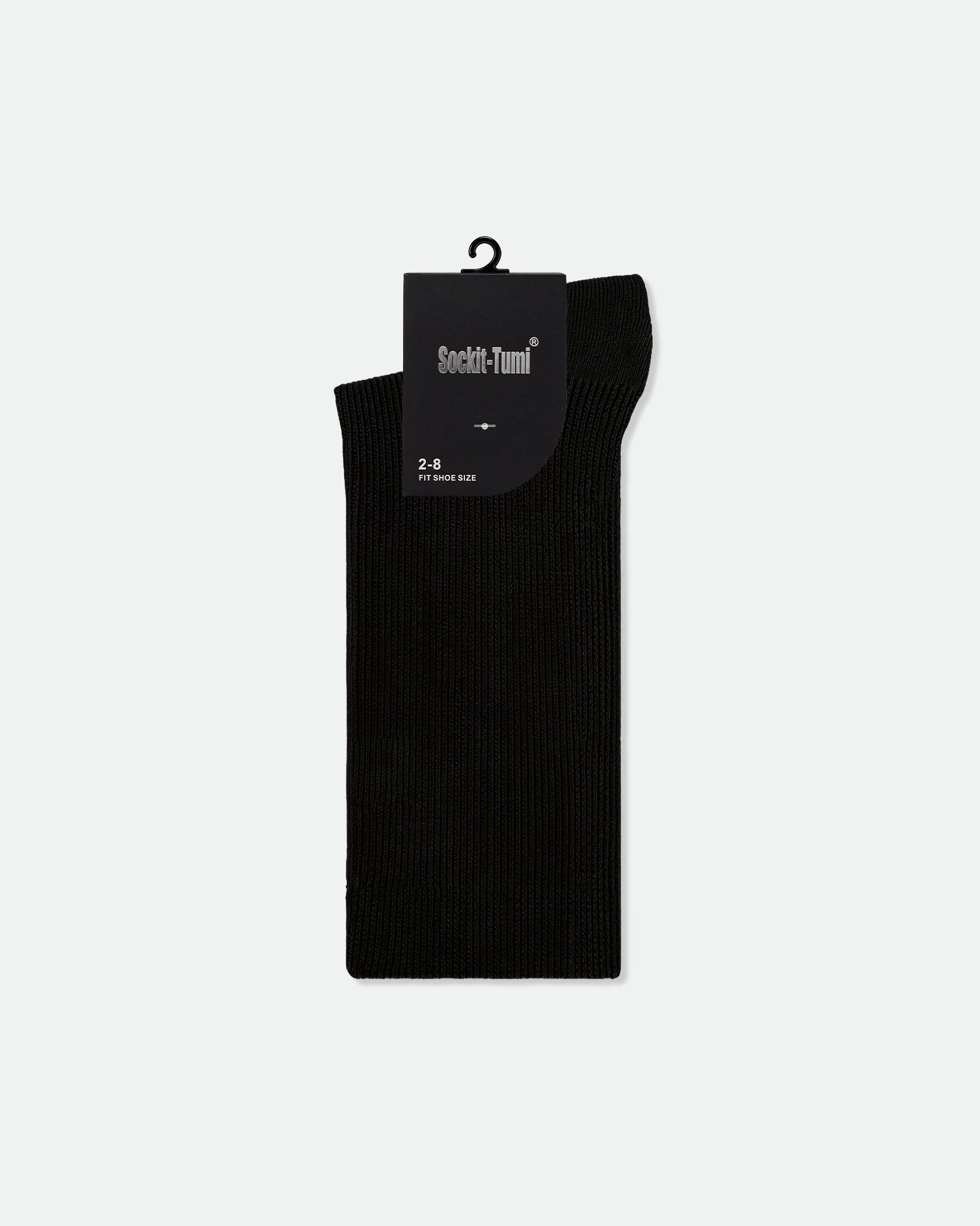 Women's Cotton Turnover Ribbed Socks Black