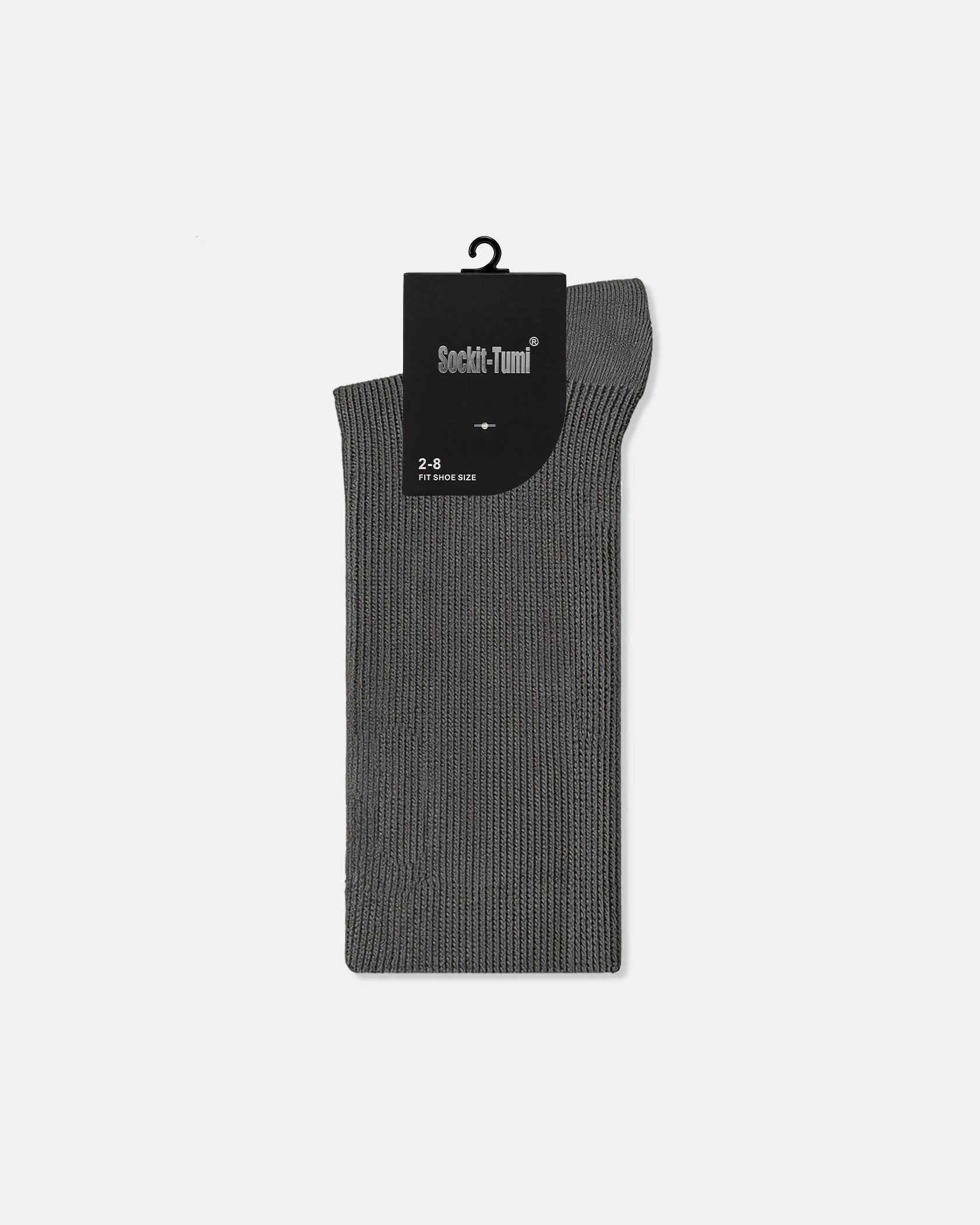 Women's Cotton Turnover Ribbed Socks Grey