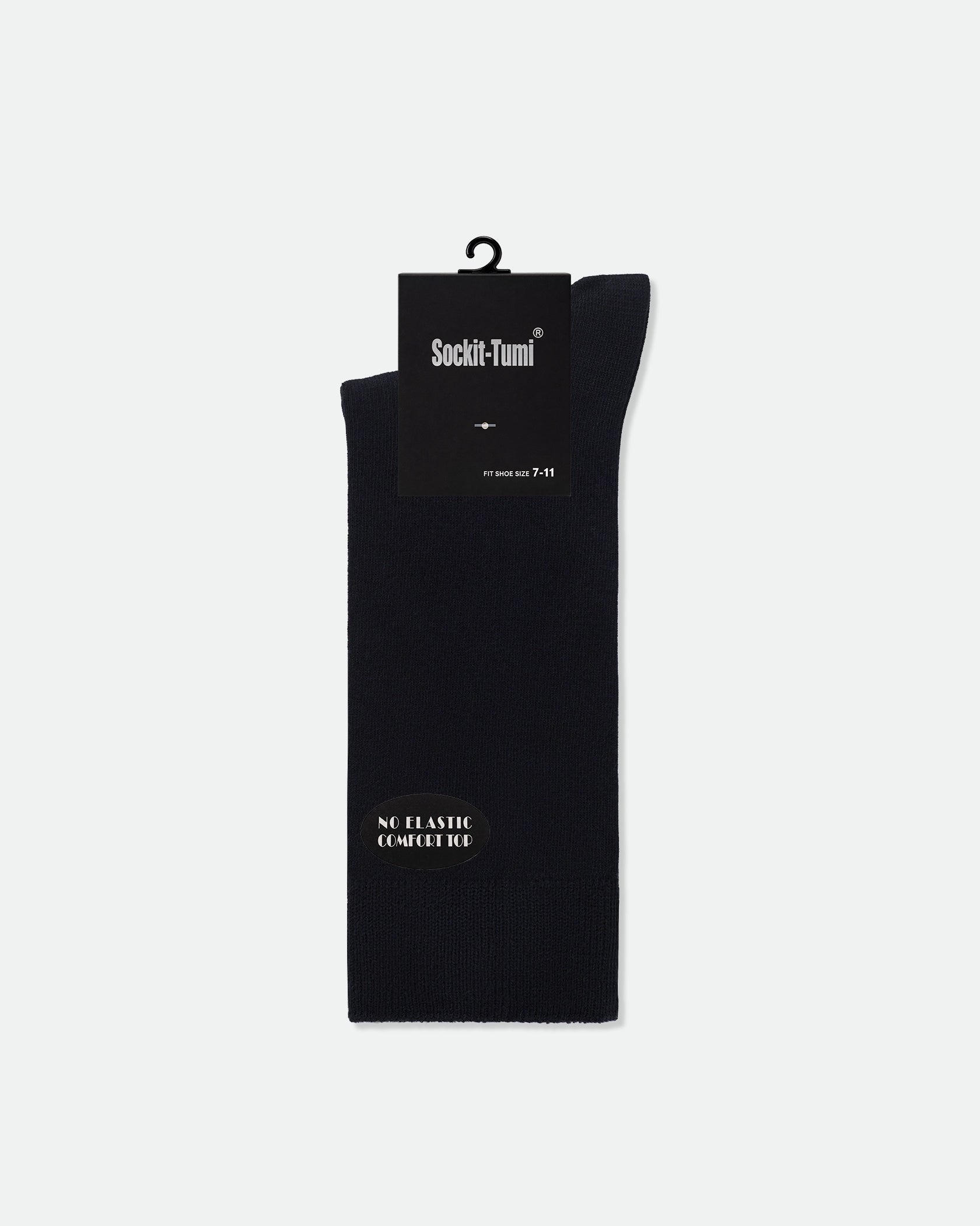 Men's Diabetic Friendly Business Dress Socks Comfort Loose Top Black