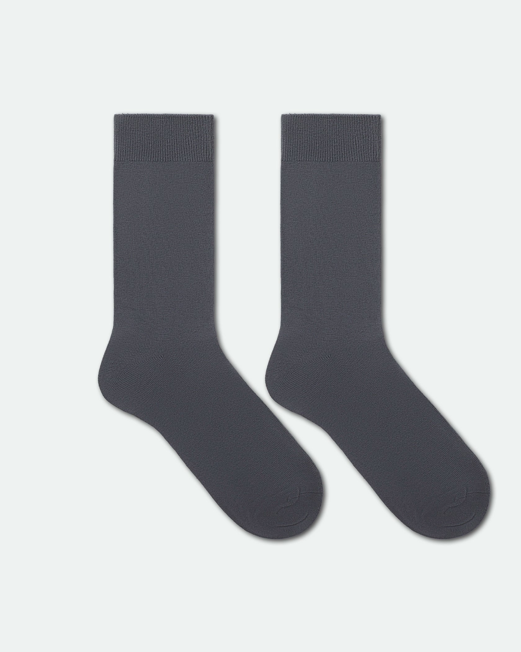 Men's Diabetic Friendly Business Dress Socks Comfort Loose Top Grey