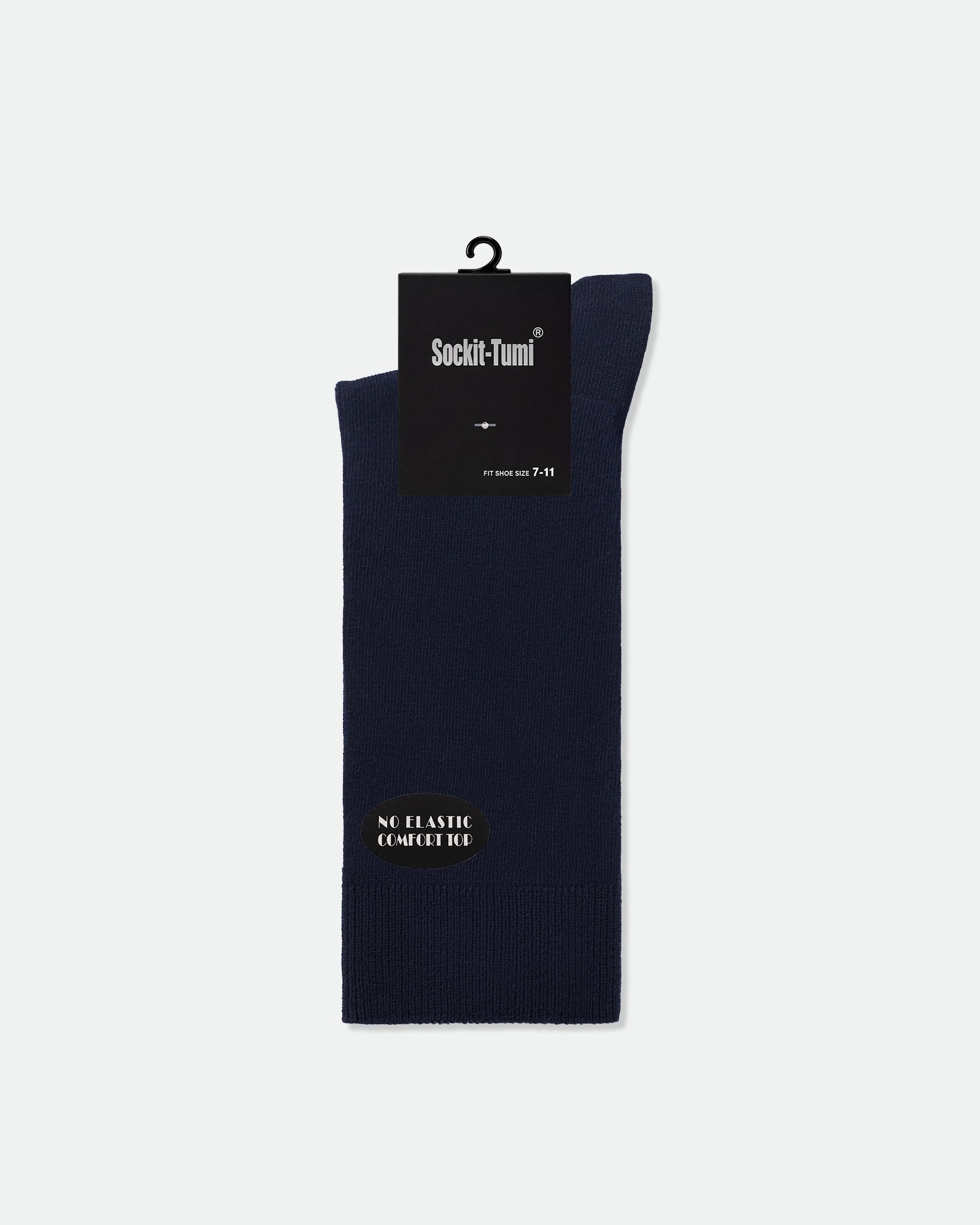 Men's Diabetic Friendly Business Dress Socks Comfort Loose Top Navy Blue