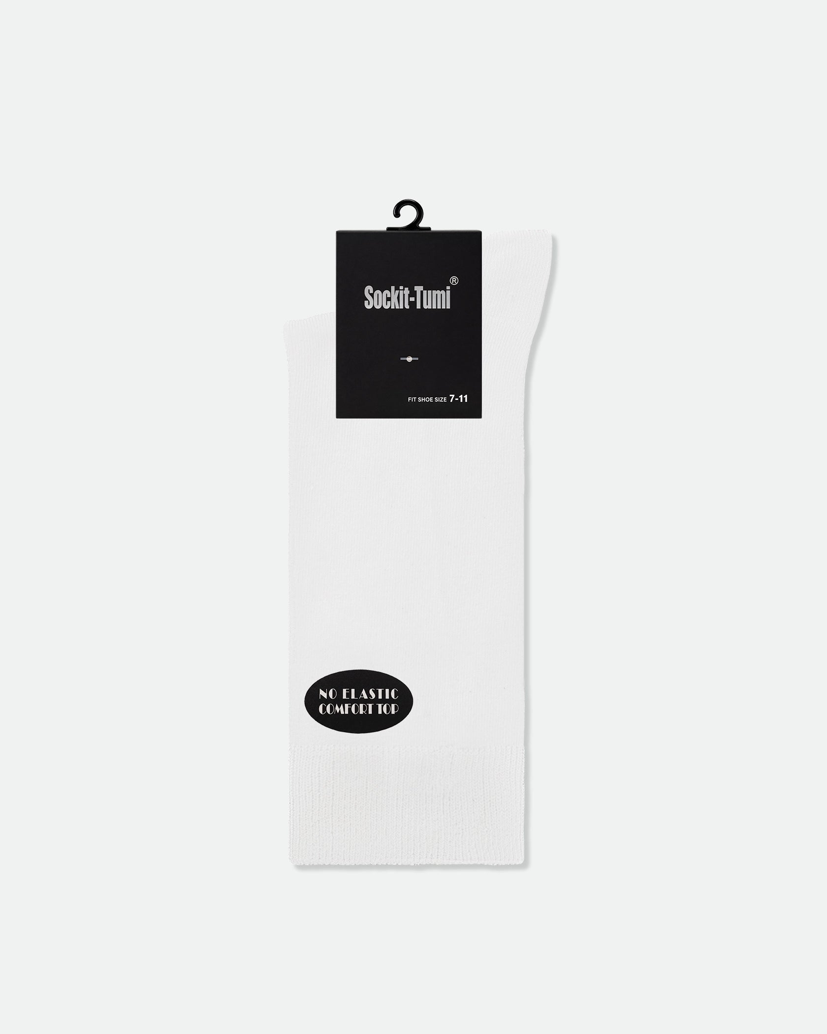 Men's Diabetic Friendly Business Dress Socks Comfort Loose Top White