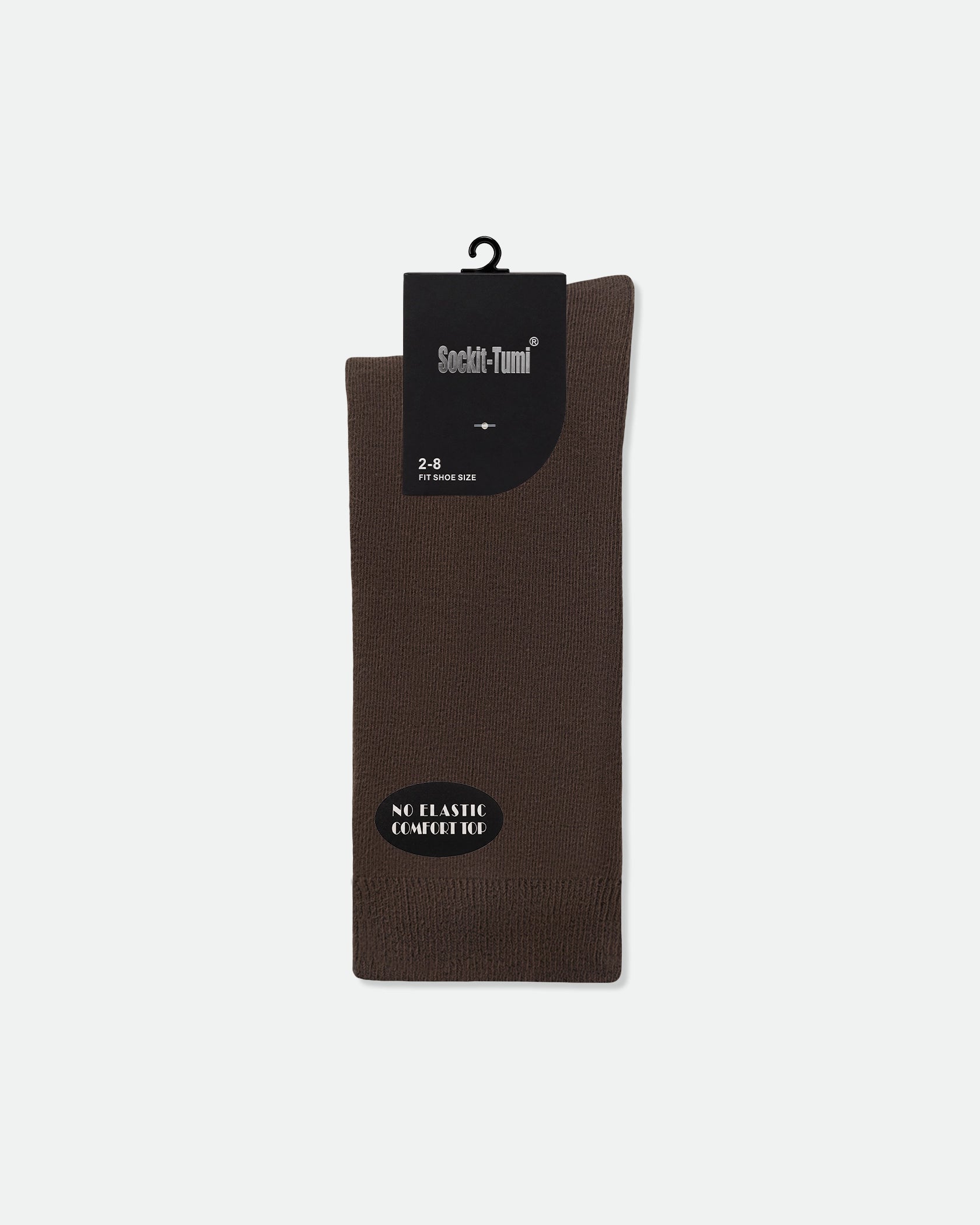Women's Diabetic Friendly Business Dress Socks Comfort Loose Top Brown