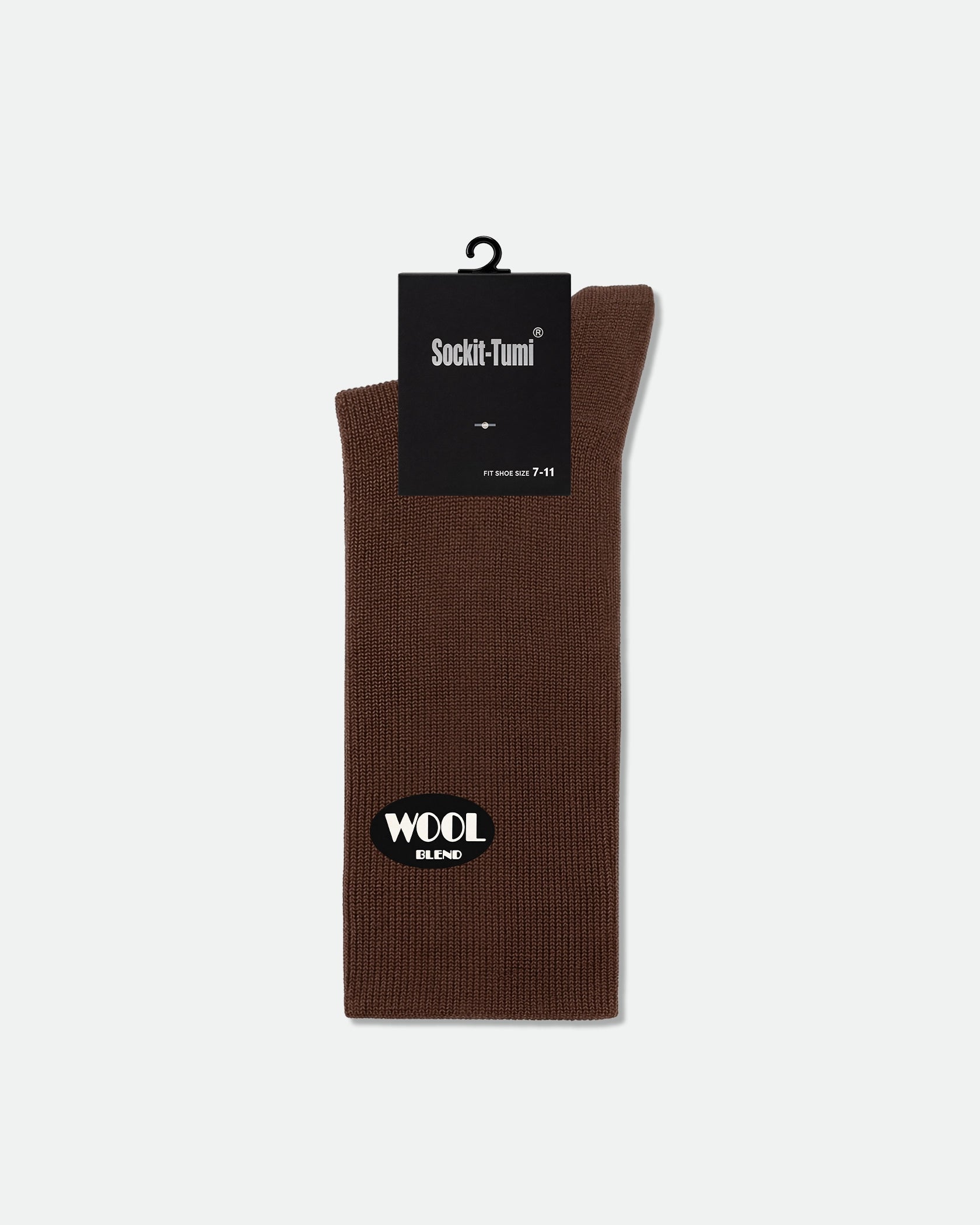 Sockit-Tumi Men's Fine Wool Business Dress Socks Brown