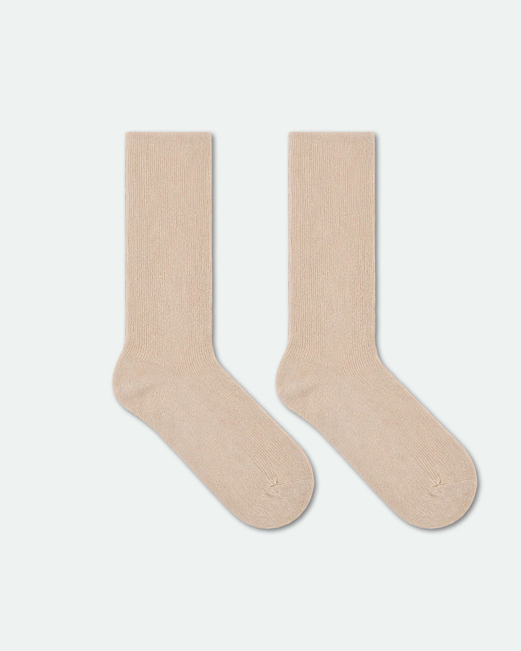 Sockit-Tumi Men's Fine Wool Business Dress Socks Beige