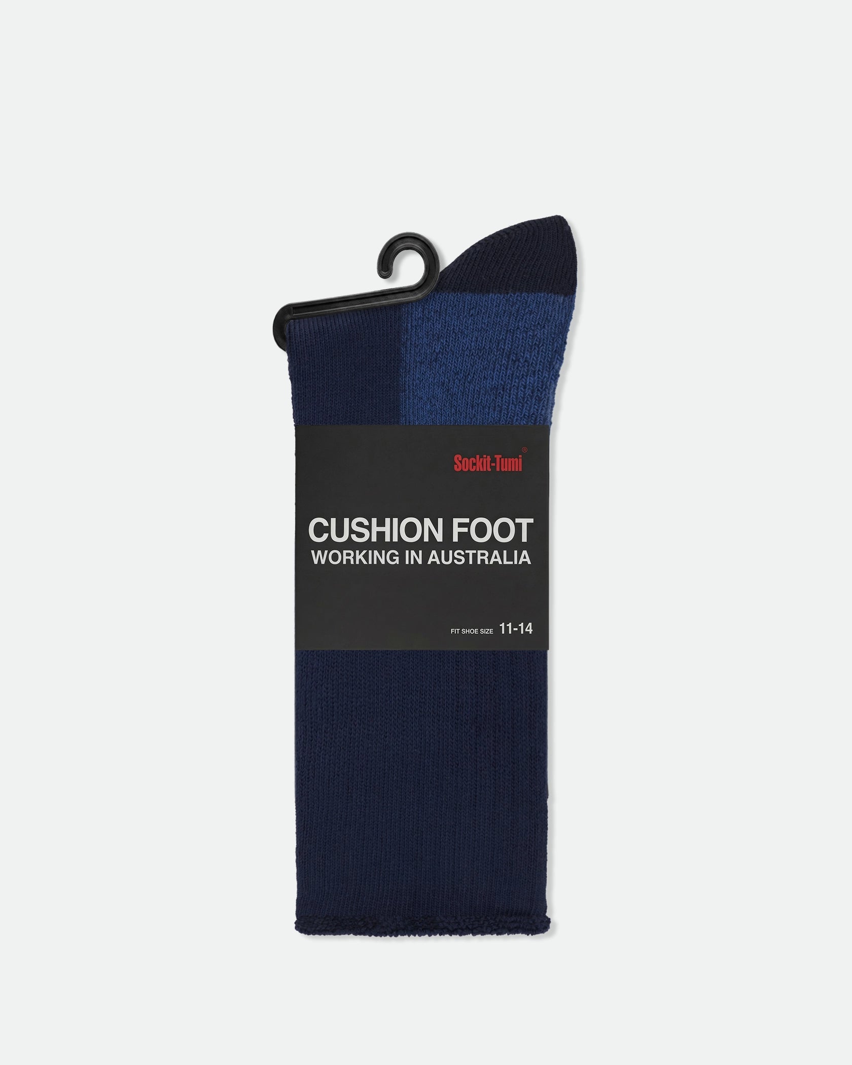 Sockit-Tumi Men's Australian Heavy Duty Cotton Work Socks King Size Navy Blue