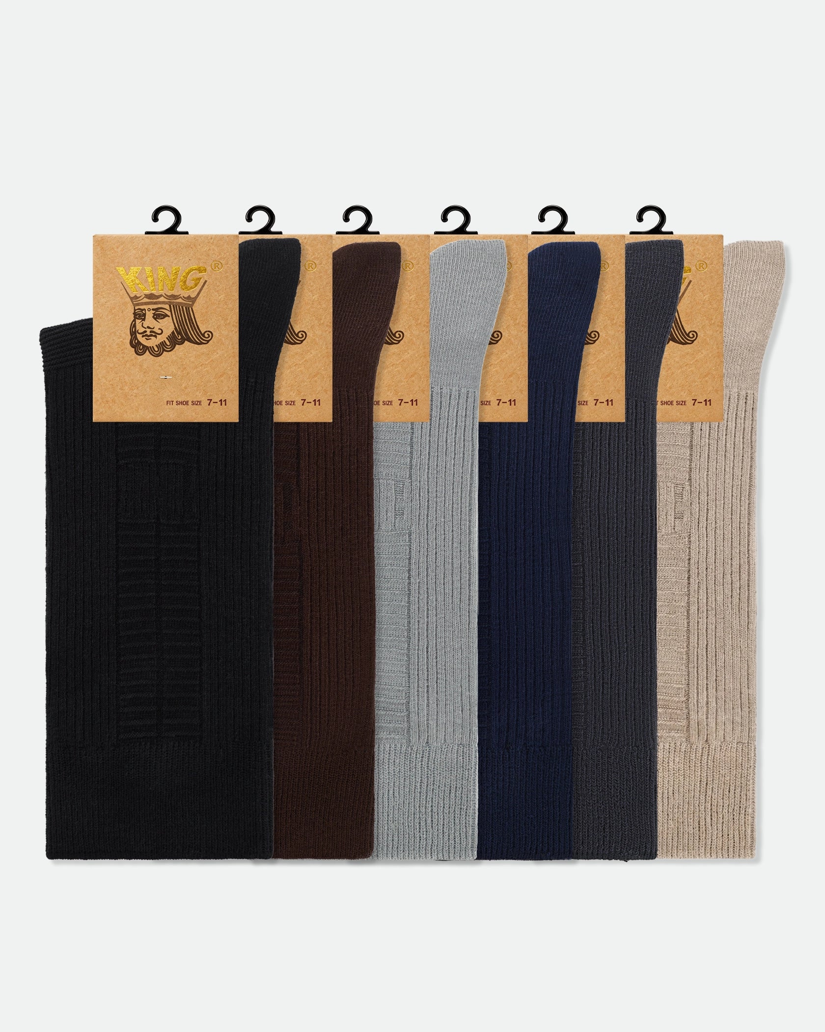 Men's Cotton Business Dress Socks Geometric Pattern