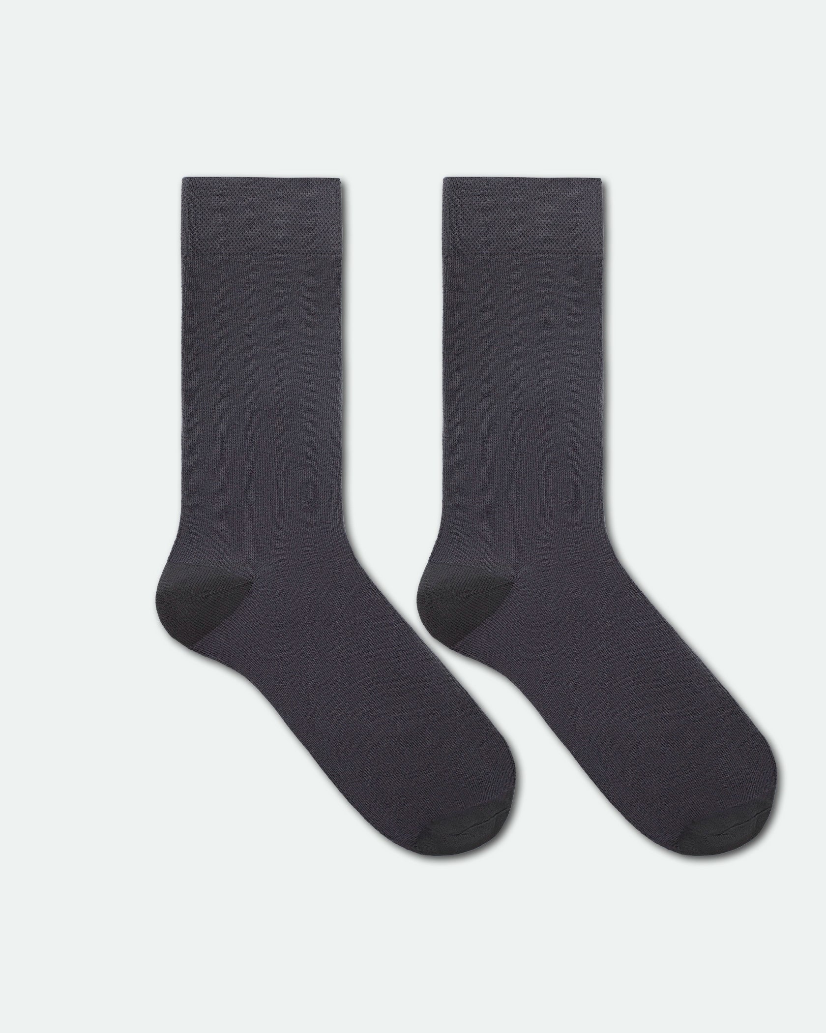 Men's Cotton Plain Business Dress Socks Grey