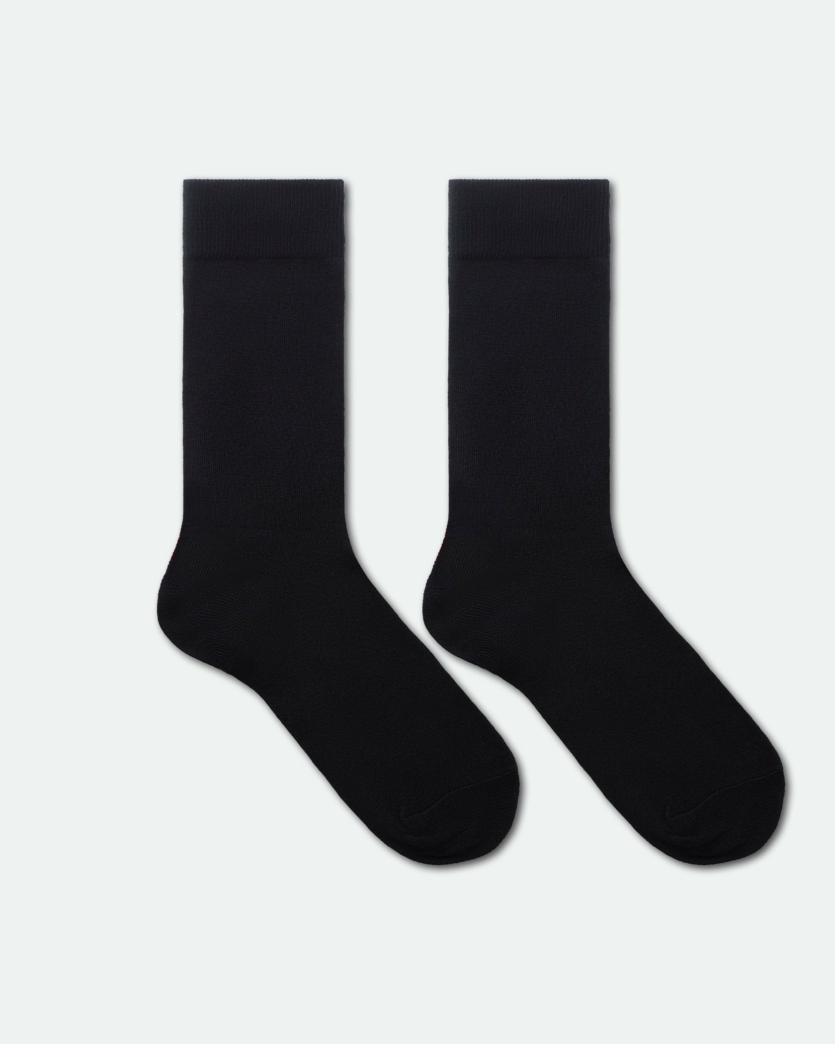 Men's Cotton Plain Business Dress Socks Black
