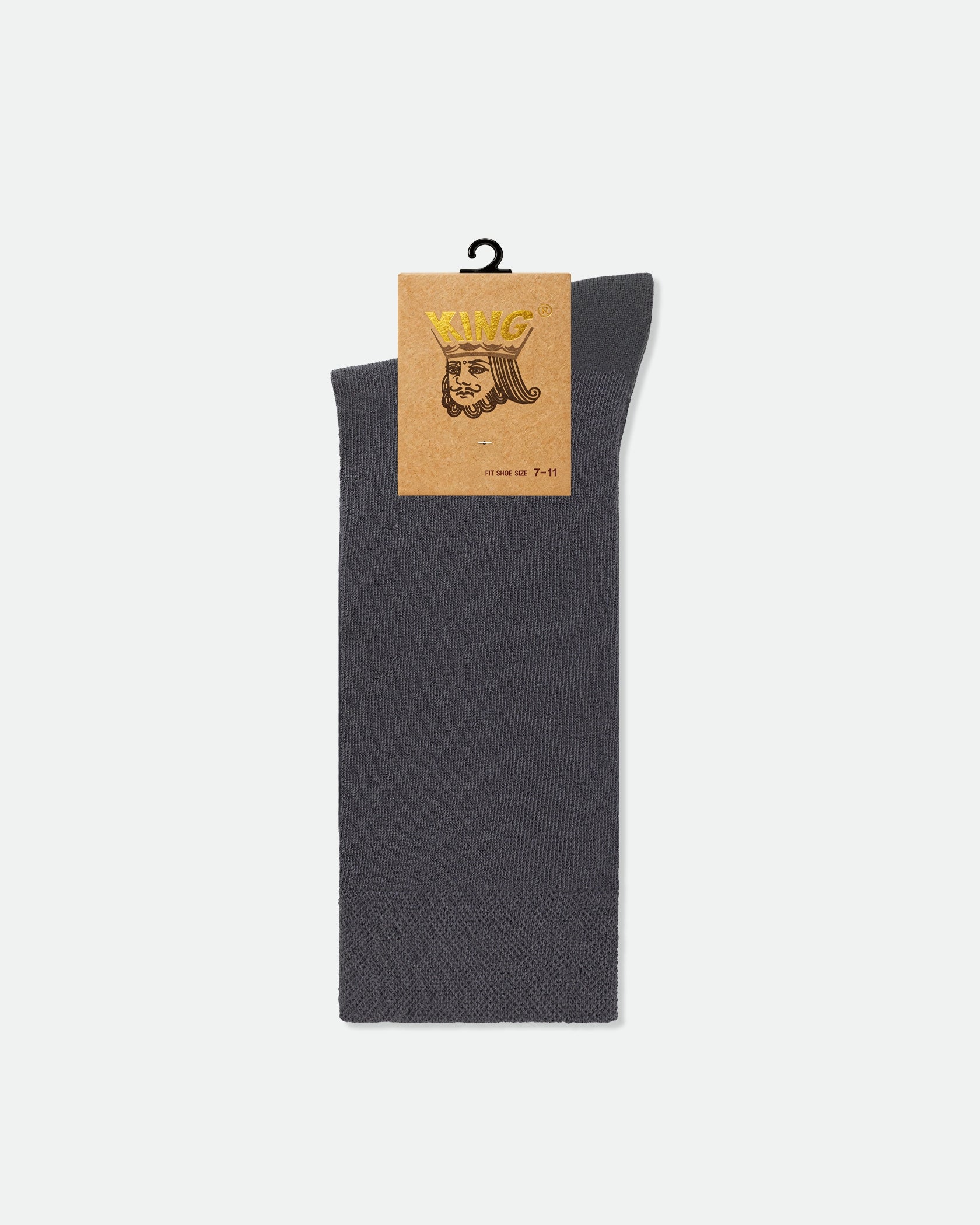 Men's Cotton Plain Business Dress Socks Grey