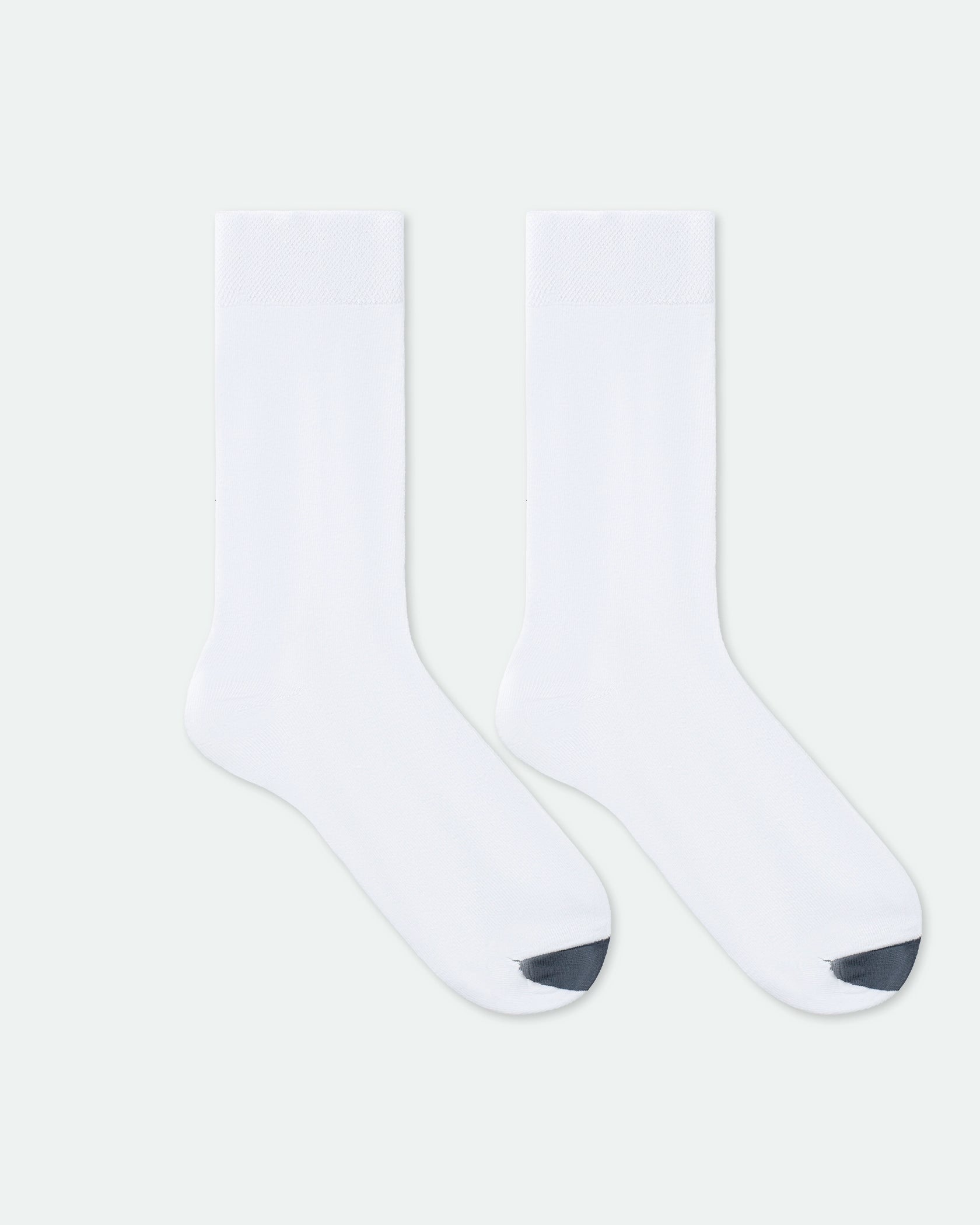 Men's Cotton Plain Business Dress Socks White