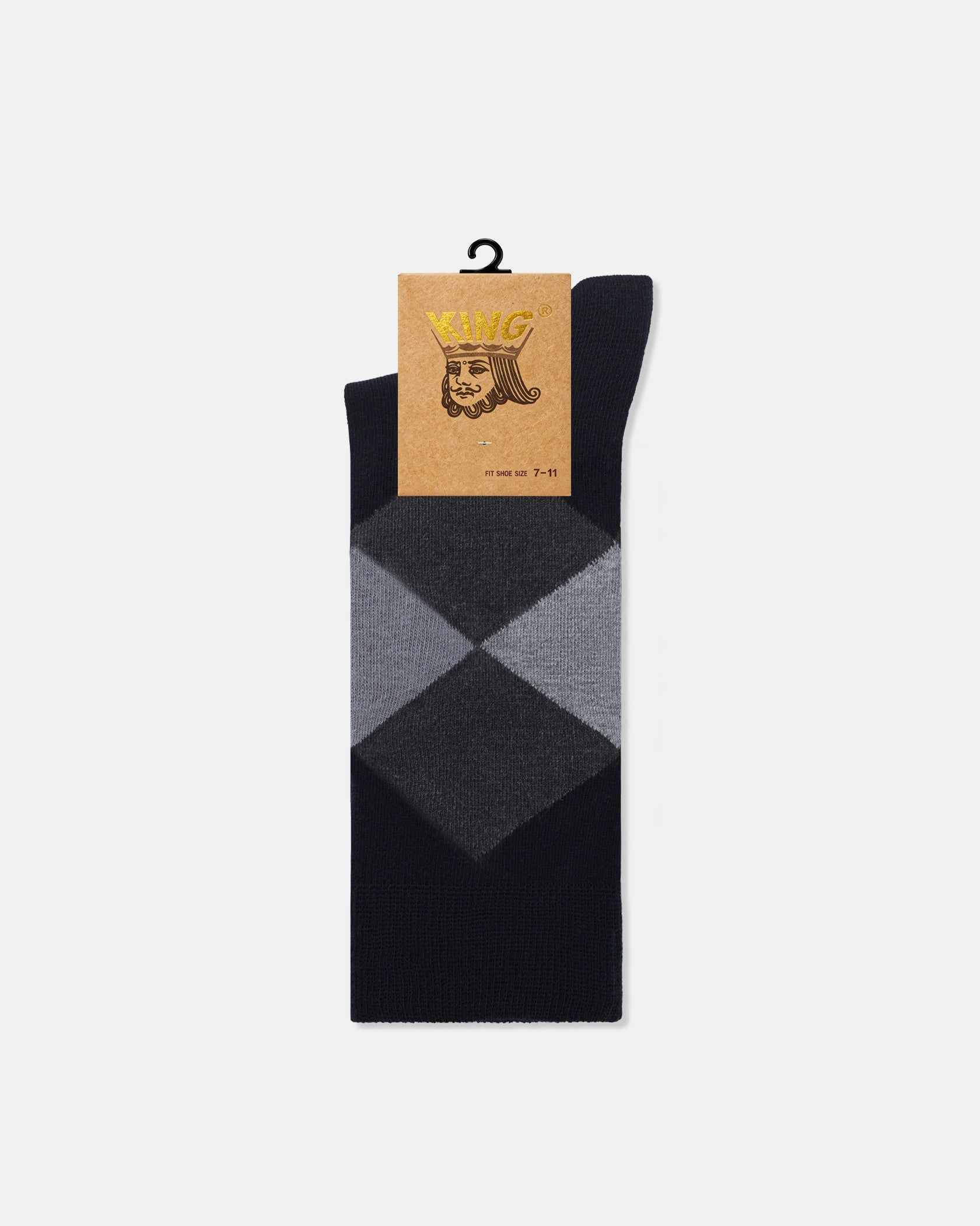 Men's Patterned Business Dress Socks Mix Design Black