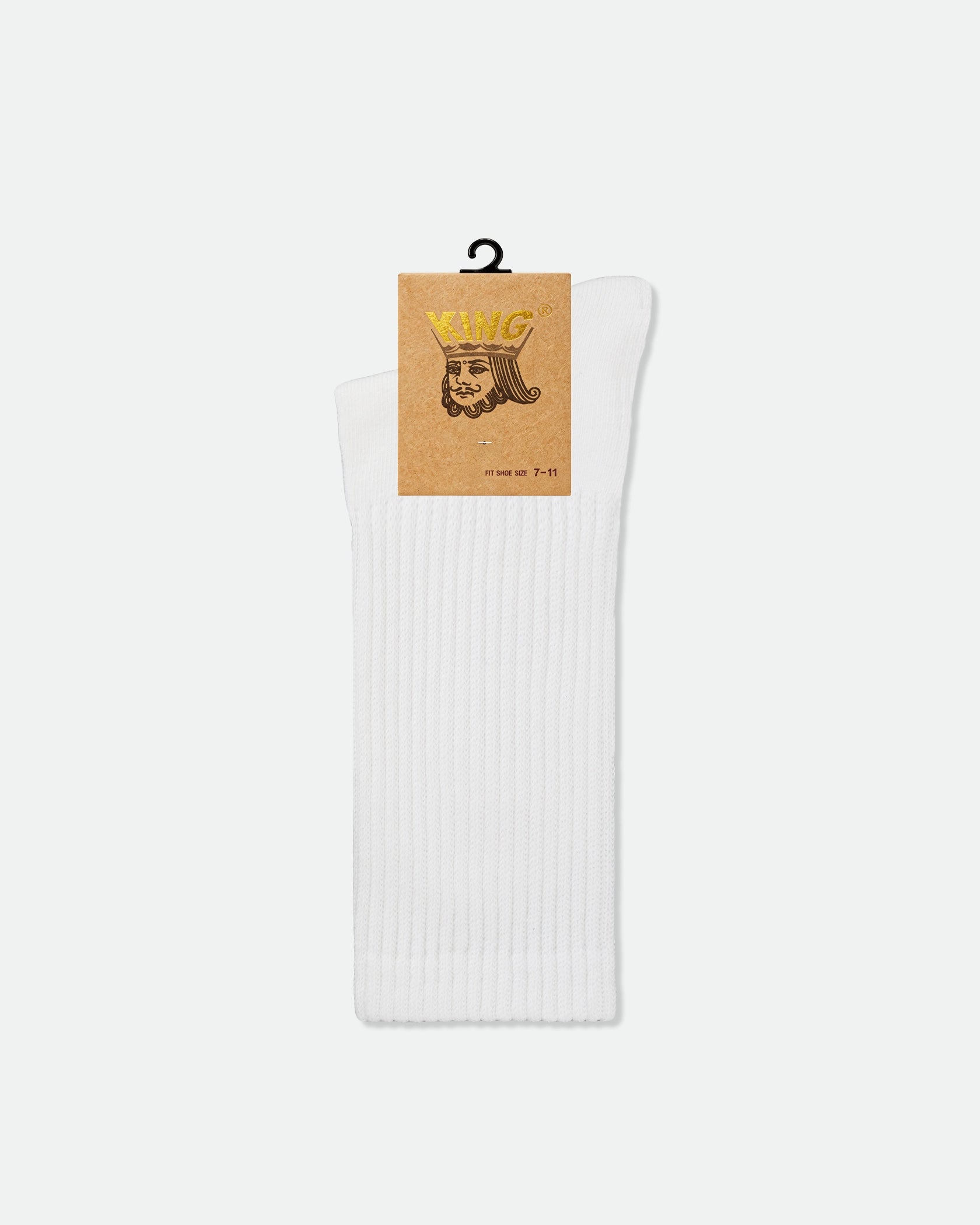 Men's Cotton Crew Sports Socks Plain White