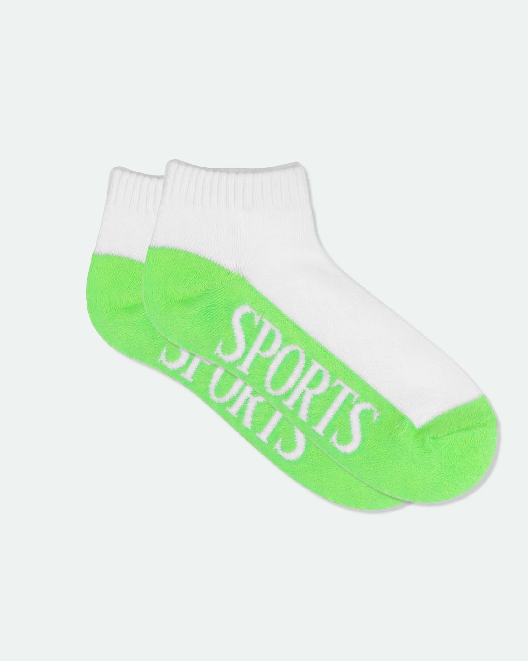 Women's Ankle Sports Socks Lime Green Secondary