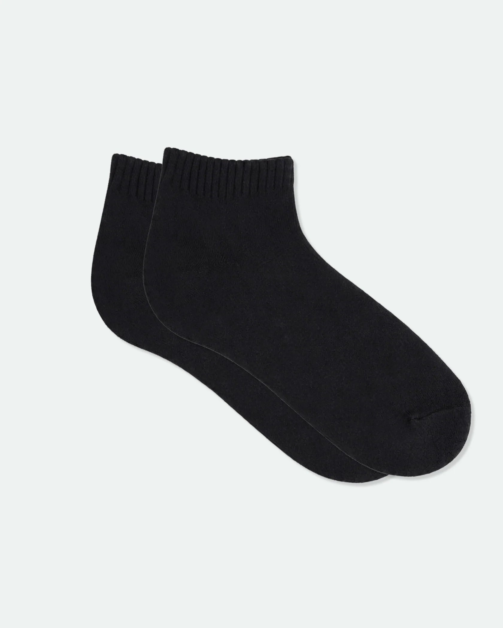 Women's Ankle Sports Socks Plain Black Secondary