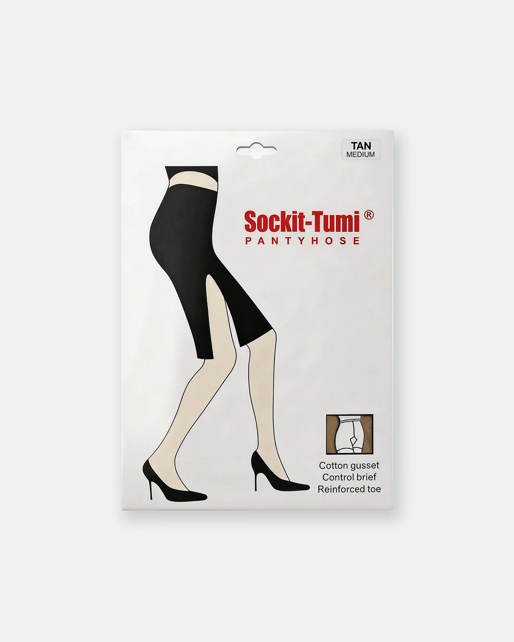 Women's Sheer Pantyhose with Cotton Gusset Natural Tan Nude Medium