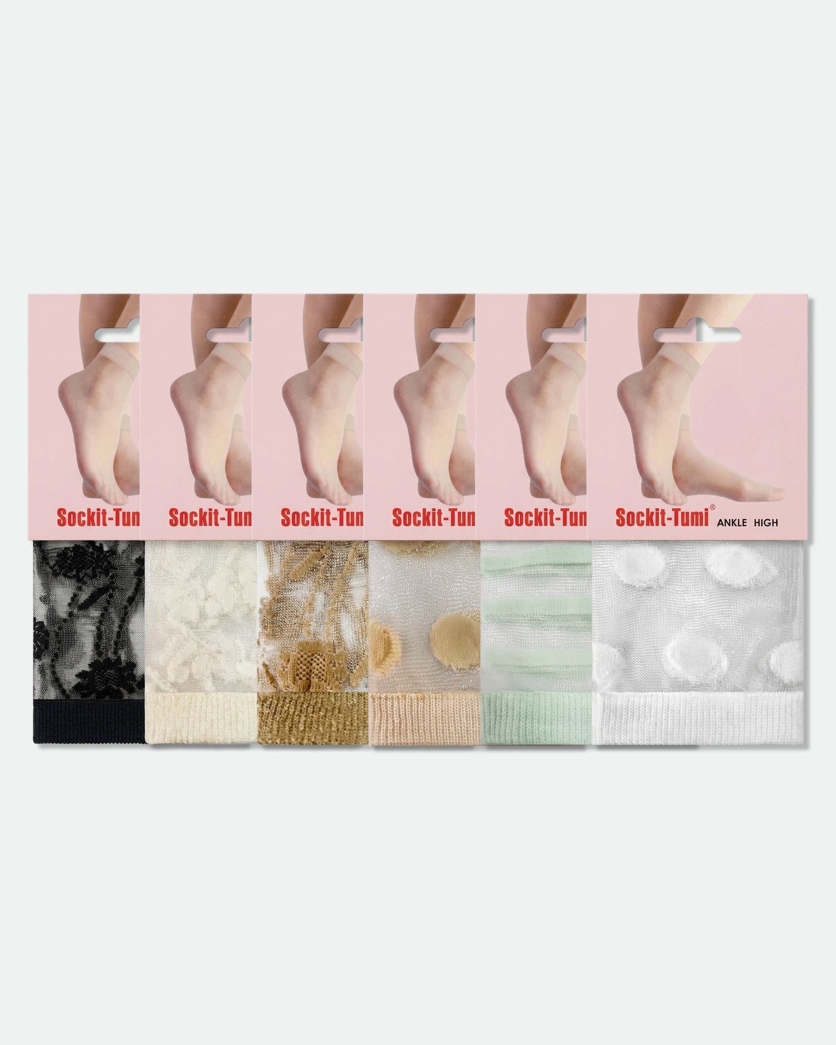 Women's Ankle Sheer Stockings Anklets Thin Mix Pattern